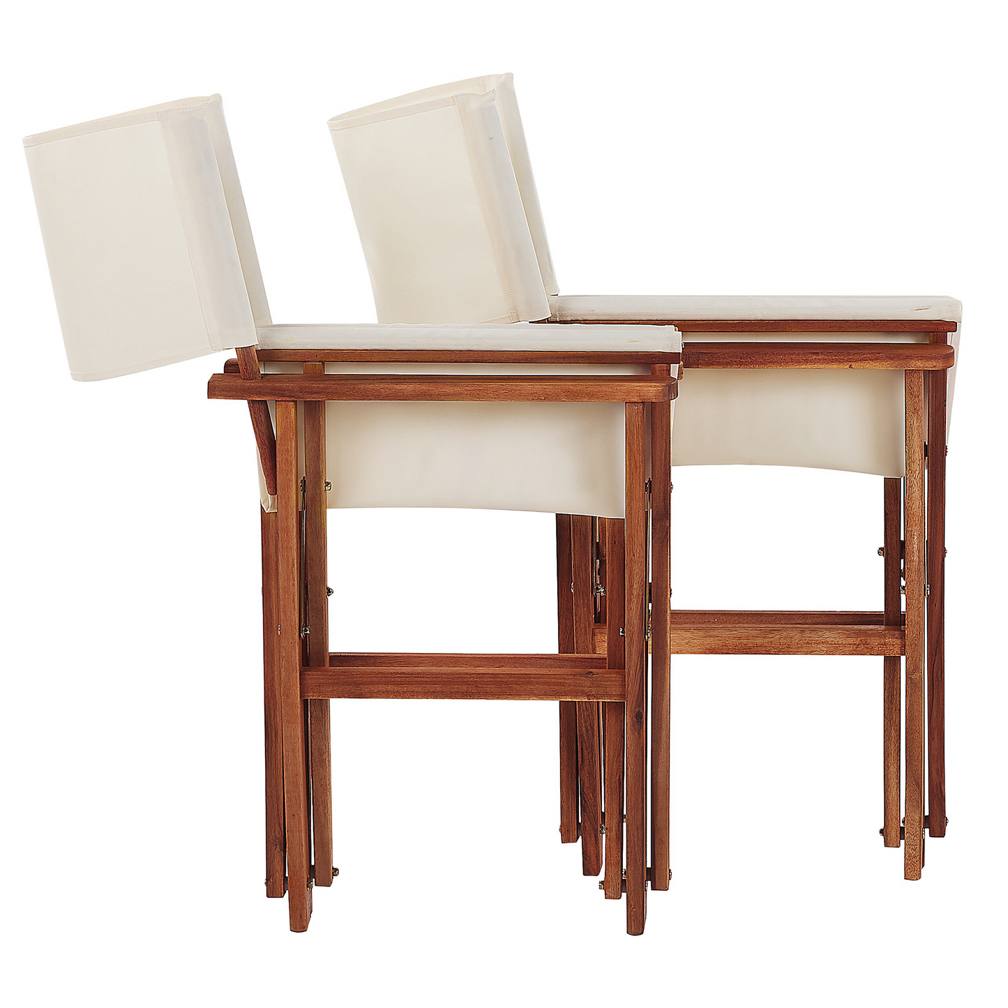 Acacia Living Garden Director's Chairs 2 Dark Wood Geometric Folding