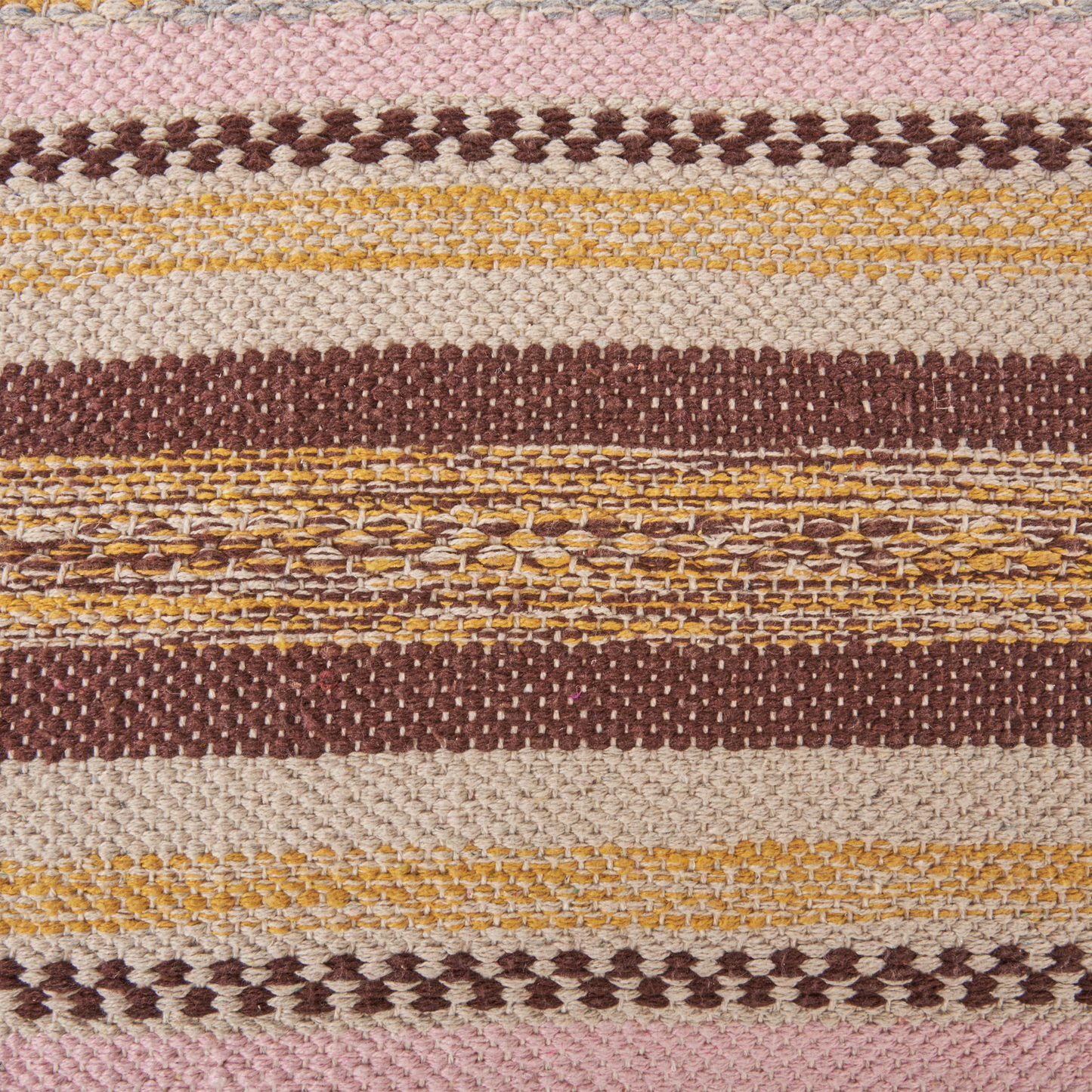 Multicolor Cotton Floor Cushion 60 x 60 Geometric Boho Pouffe