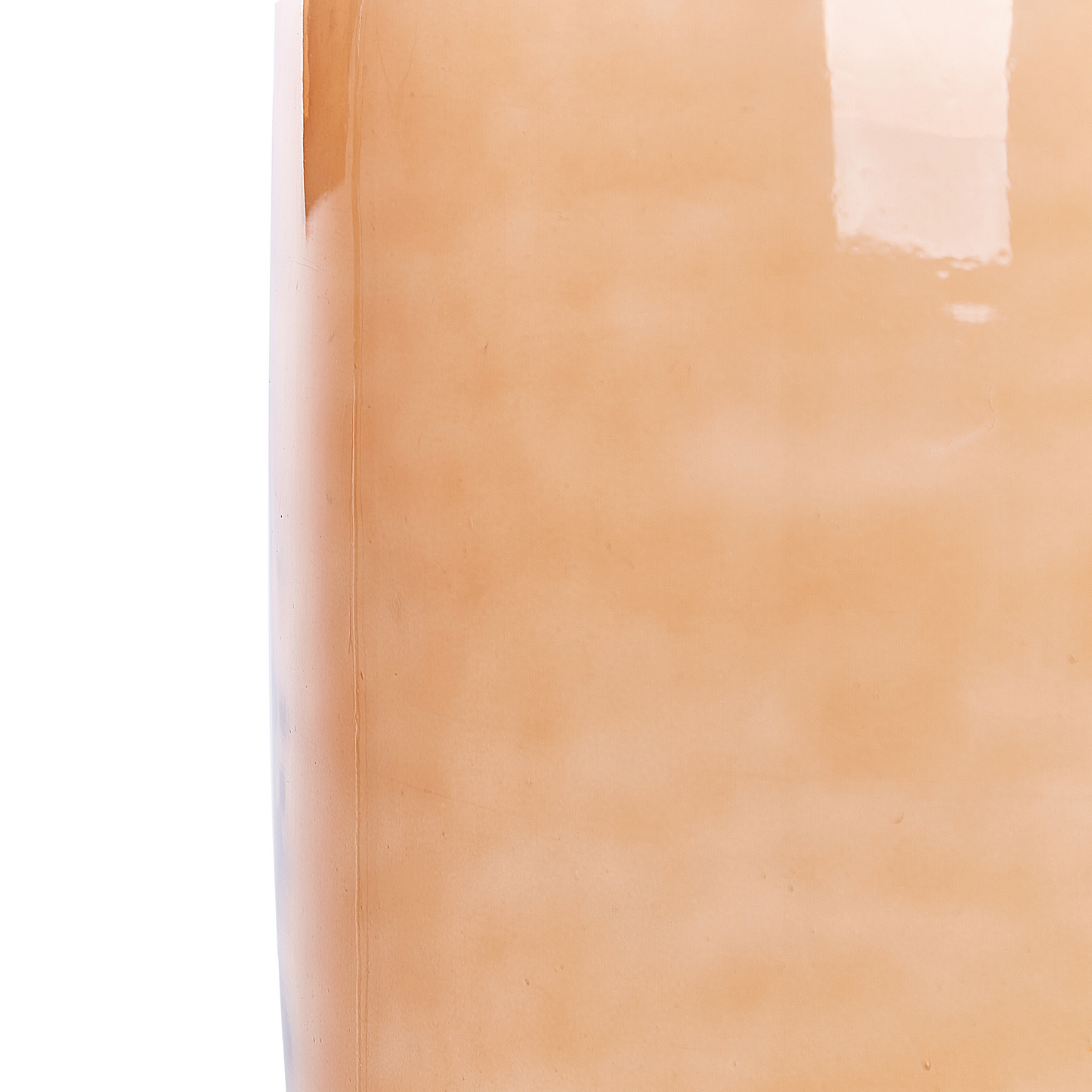 Floor Vase Tall Orange Glass Tint