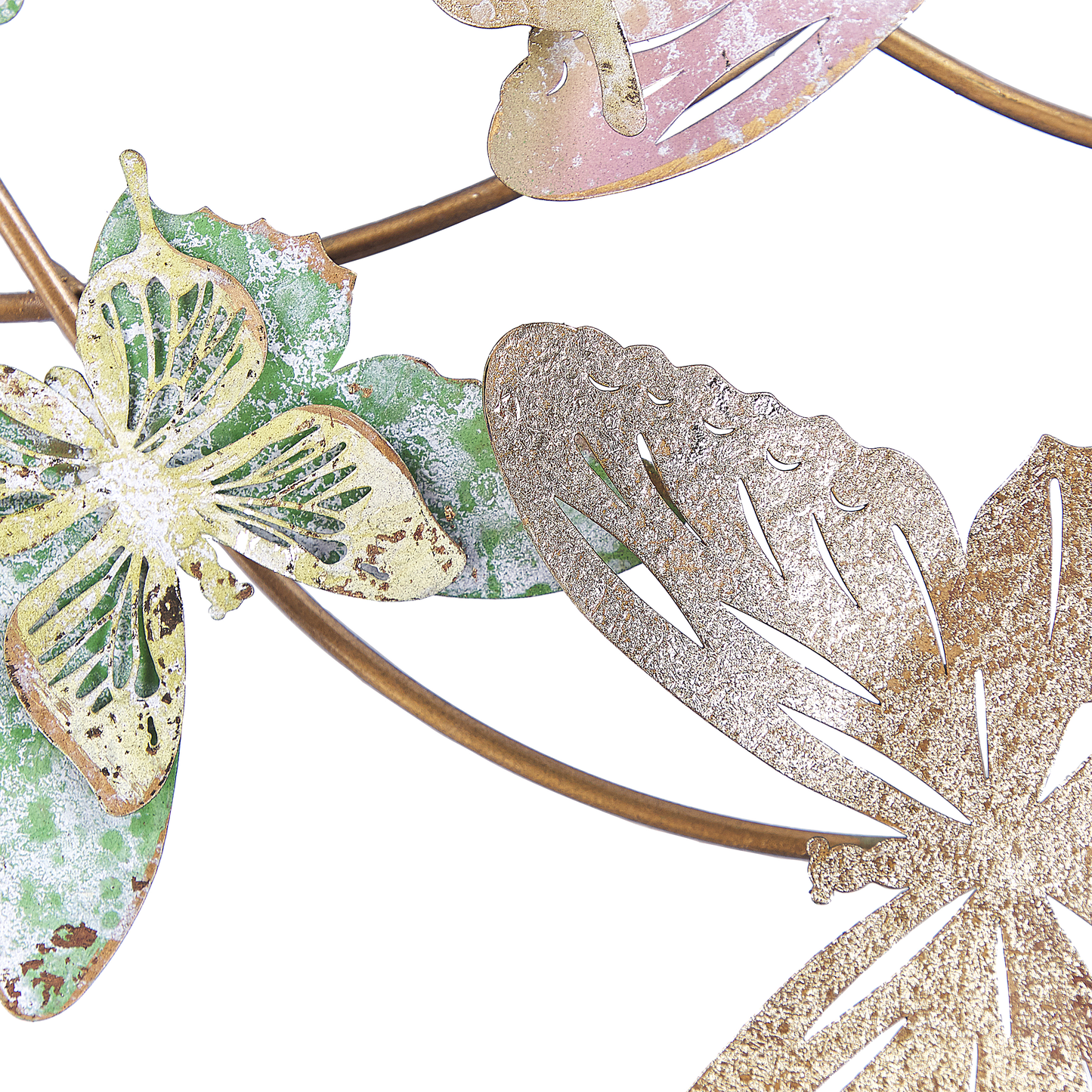 Boho Glam Butterfly Wall Art Multicolor Iron Sculpture 100 x 53cm