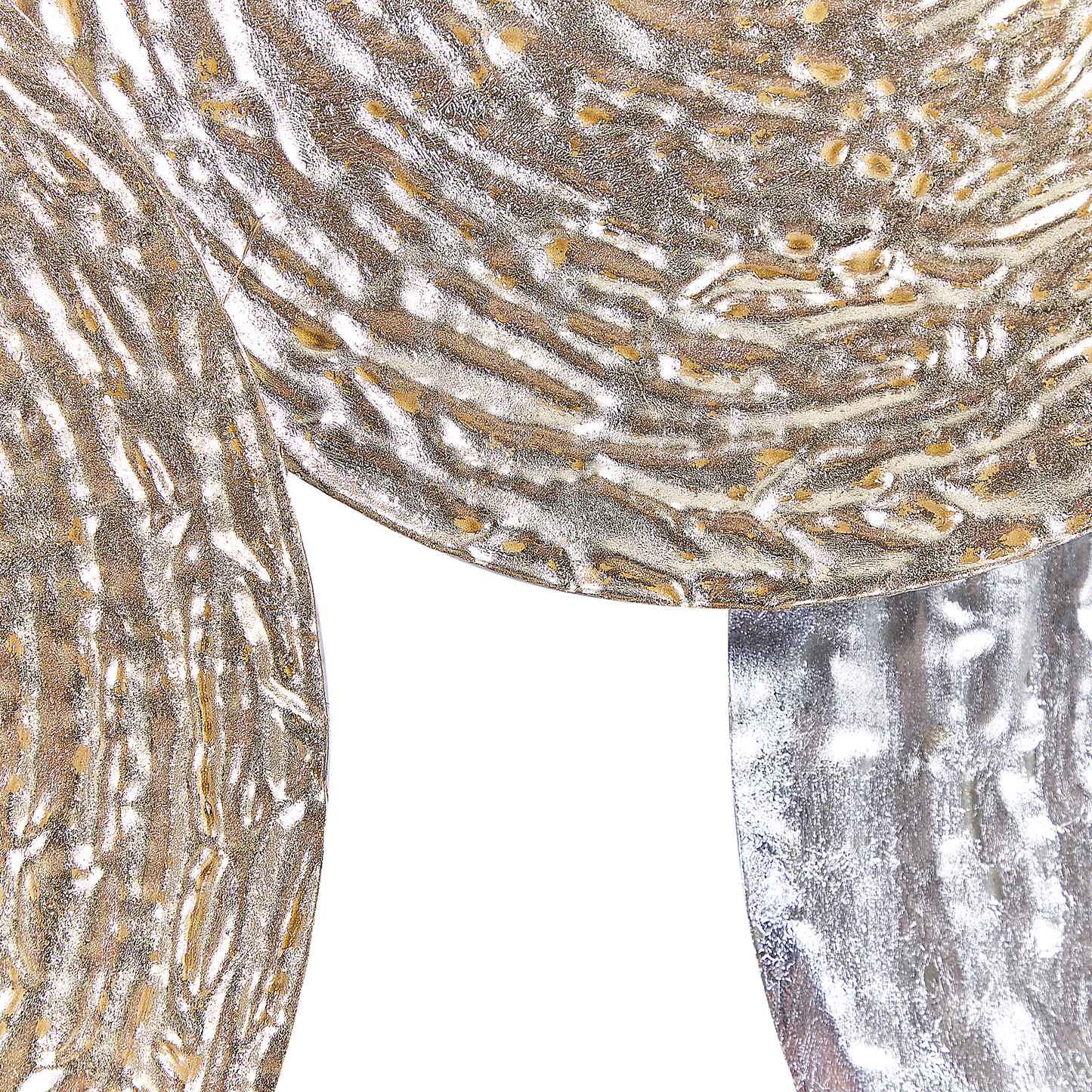 Gold And Silver Iron Wall Sculpture 110 x 60 Modern Circles