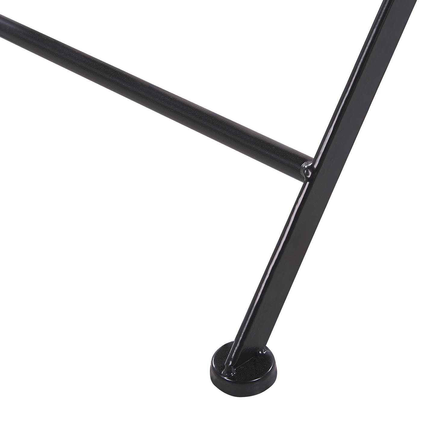 2 Pack Black Metal Folding Chairs With Carved Backrests