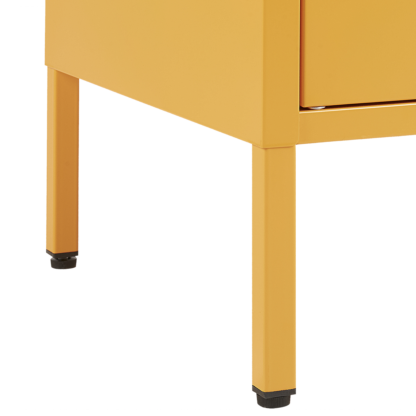 2 Door Yellow Steel Industrial Sideboard For Home Office