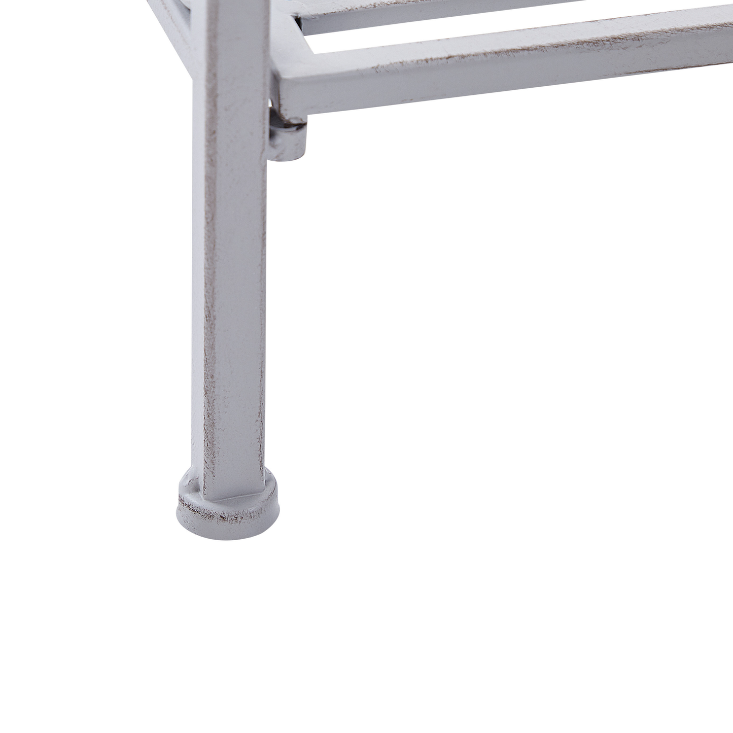 Grey Metal 4 Tier Free Standing Bathroom Shelf Unit Vintage Style