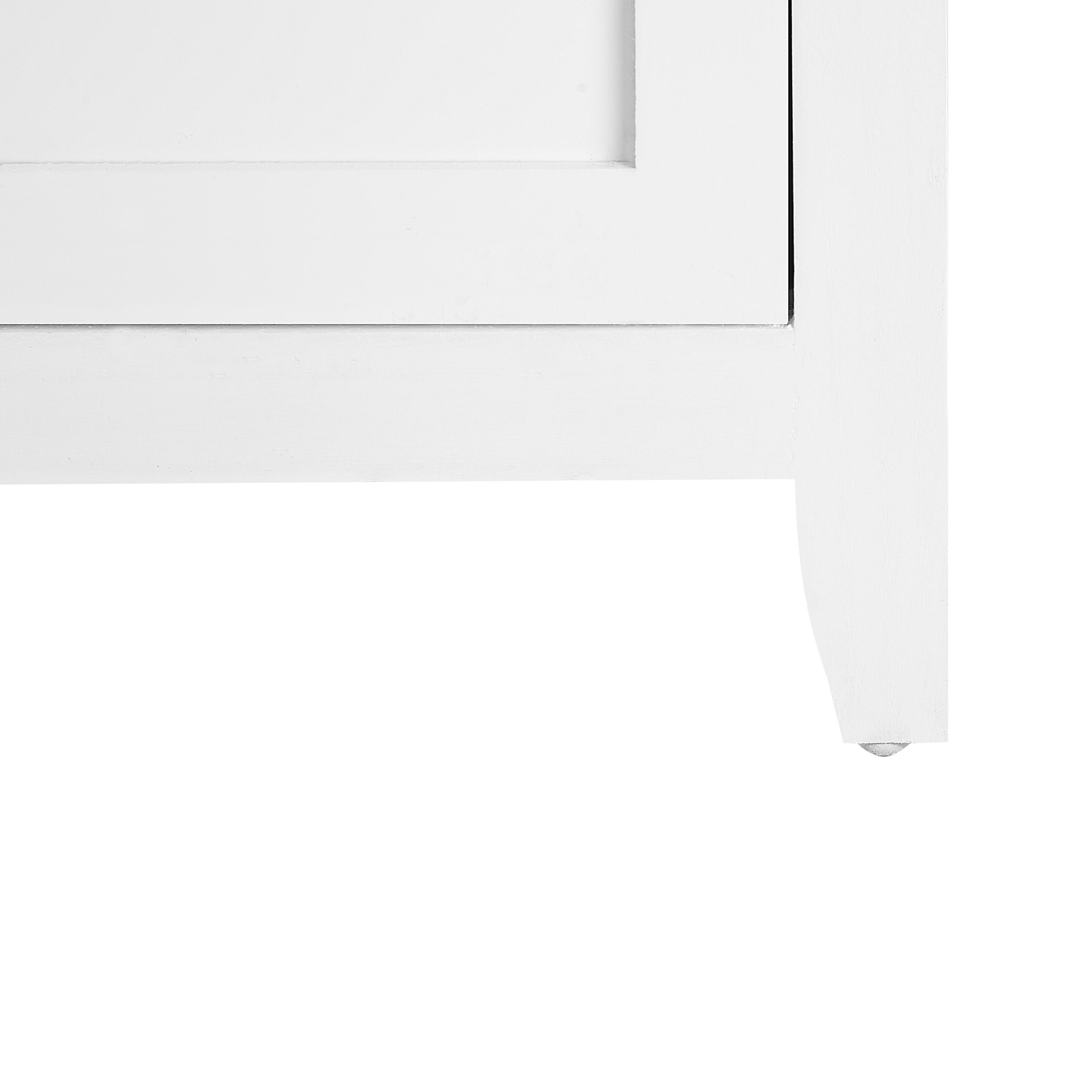Nightstand White Brown MDF 40x30x55 Cm Drawer Bedside Table Retro