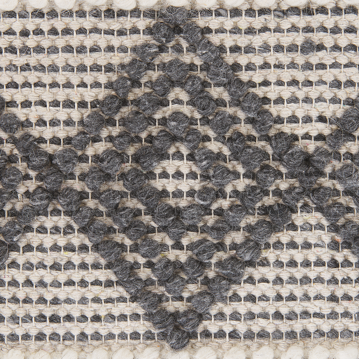Handwoven Geometric Area Rug 80 x 150 Beige Grey Wool