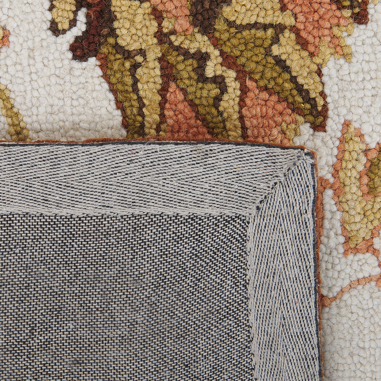 Heritage Wool Area Rug 140 x 200 Beige Brown Oriental Hand Tufted