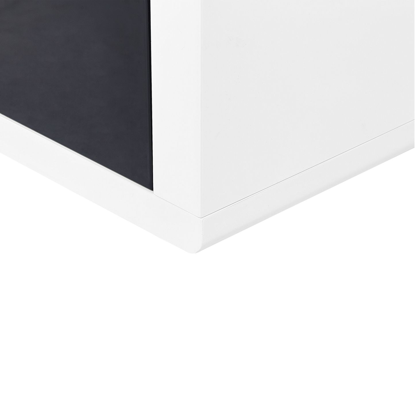 Brand TV Stand White And Black High Gloss MDF With 2 Drawers