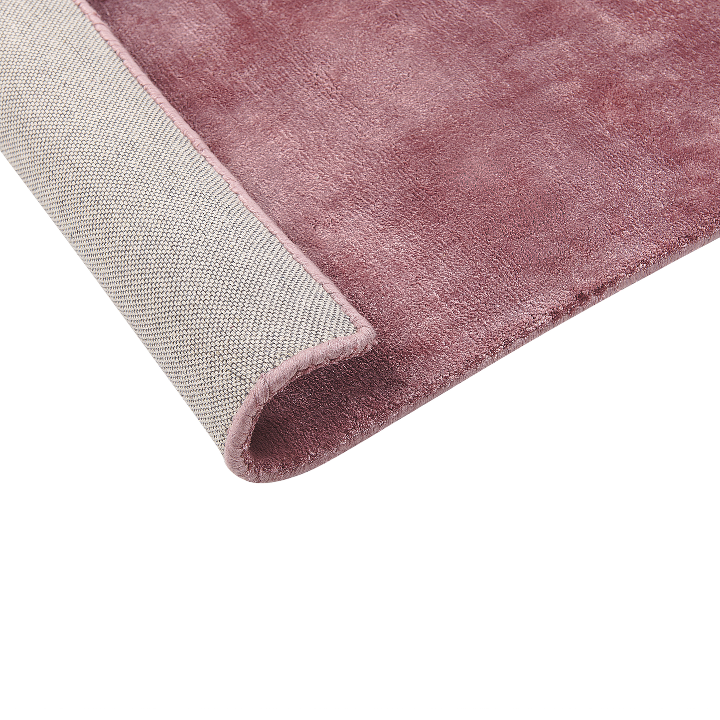 Pink Viscose Area Rug 80 X 150cm Tufted Low Pile Modern