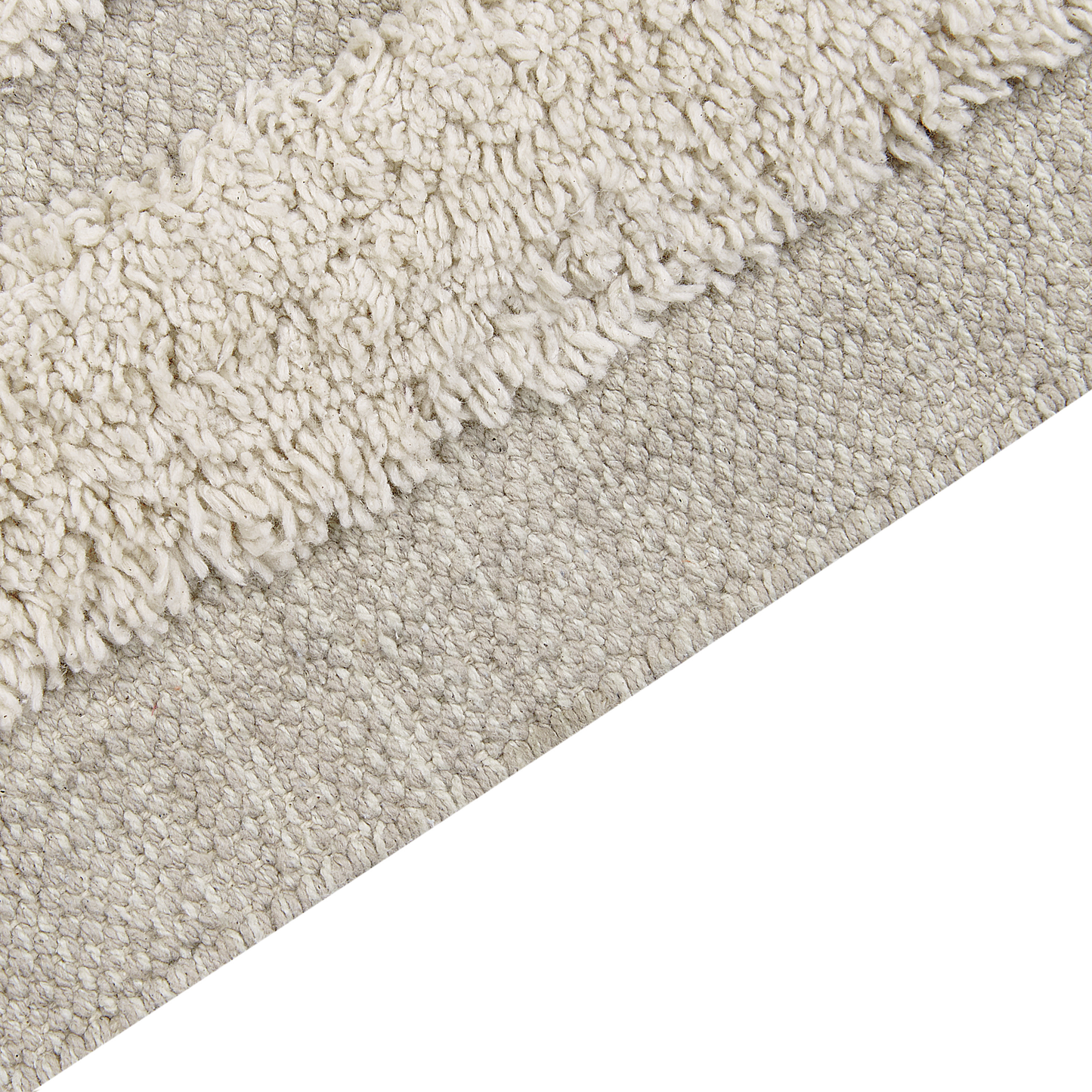 Boho Cotton Area Rug Beige 80 x 150cm With Tassels