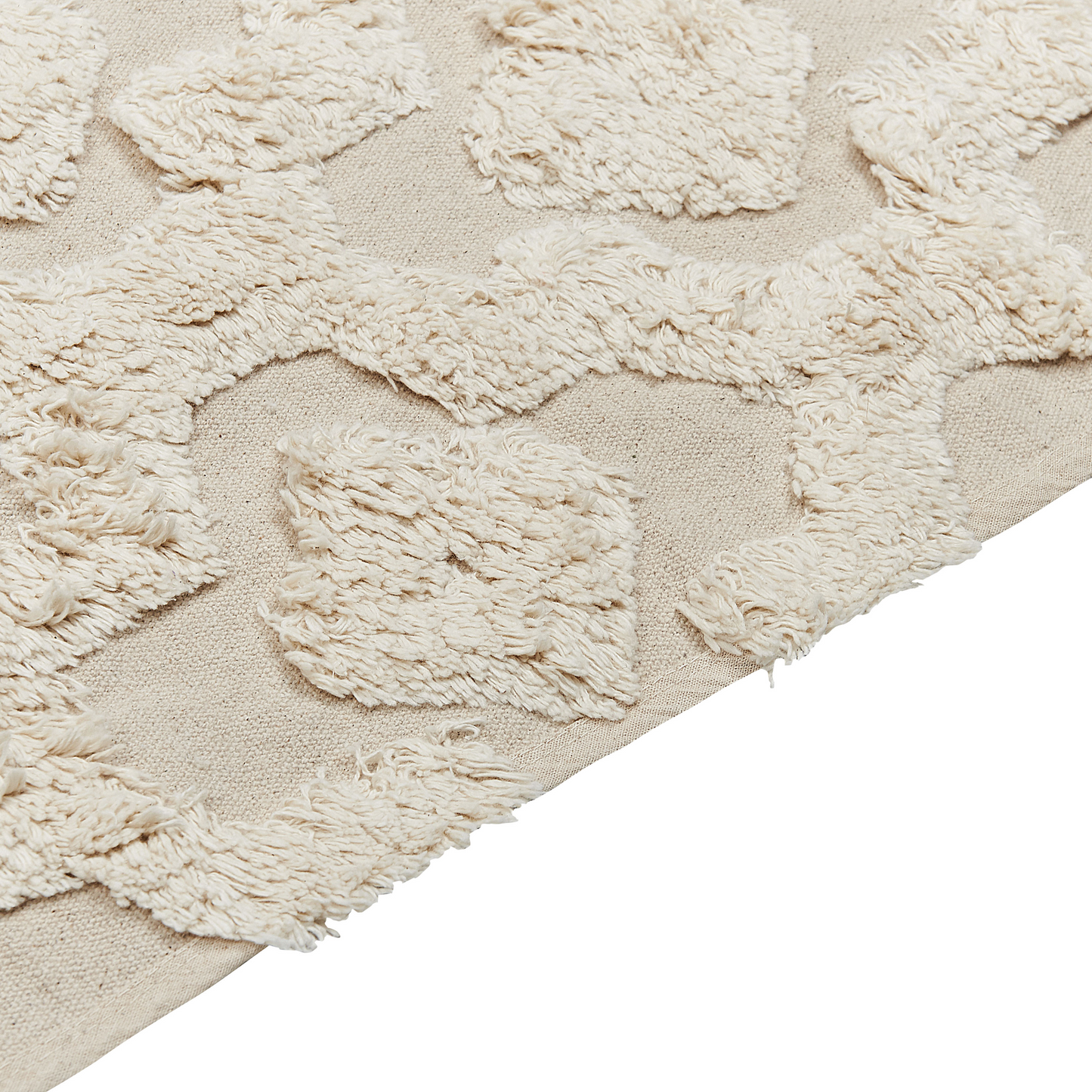 Cosy Nest Cotton Area Rug 80 x 150cm Tufted Geometric Beige