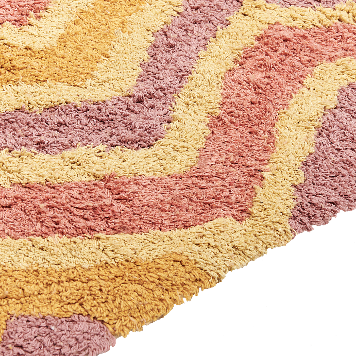 Multicolour Cotton Area Rug 80 x 150cm Hand Tufted Modern Abstract Living Room Decor