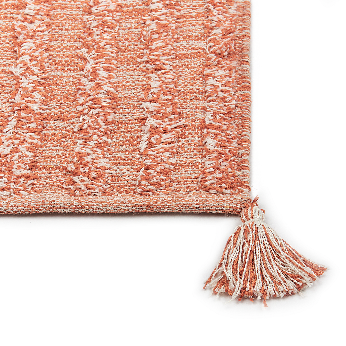 Rugs Hand Tufted Orange Cotton Area Rug 160 x 230cm Boho Modern
