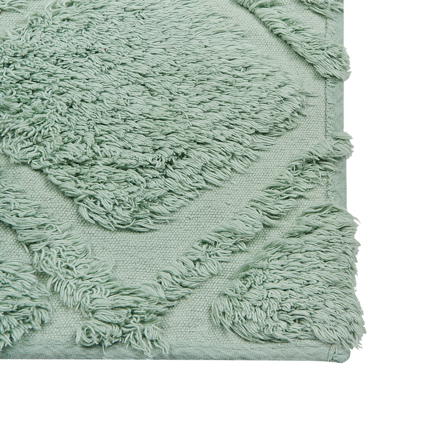 Green Geometric Hand Tufted Area Rug 140 x 200cm