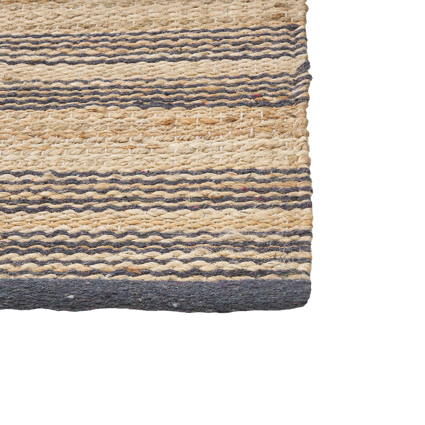 Dhurrie Handwoven Beige Jute Cotton Rug 160 x 230cm Boho