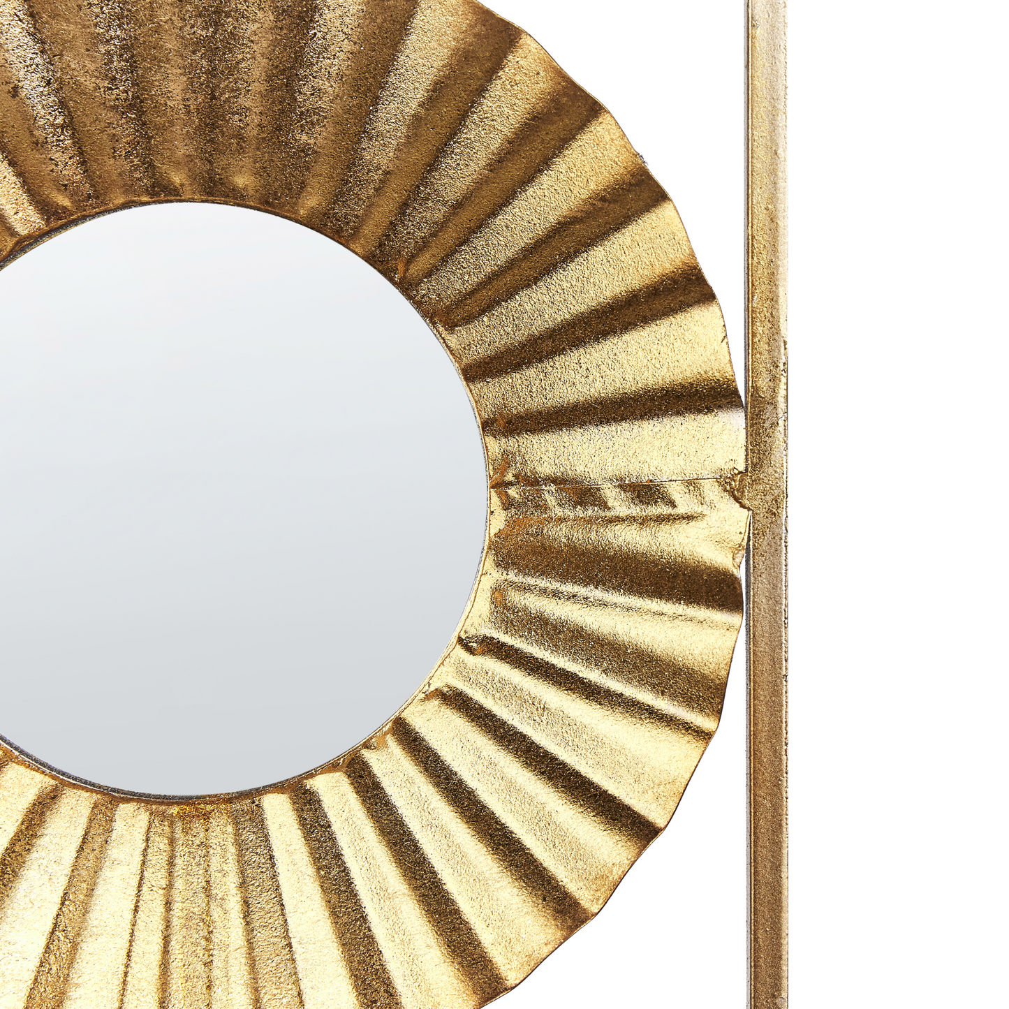 Home Five Mirror Wall Art Gold Metal Frame 39 x 90cm Handmade