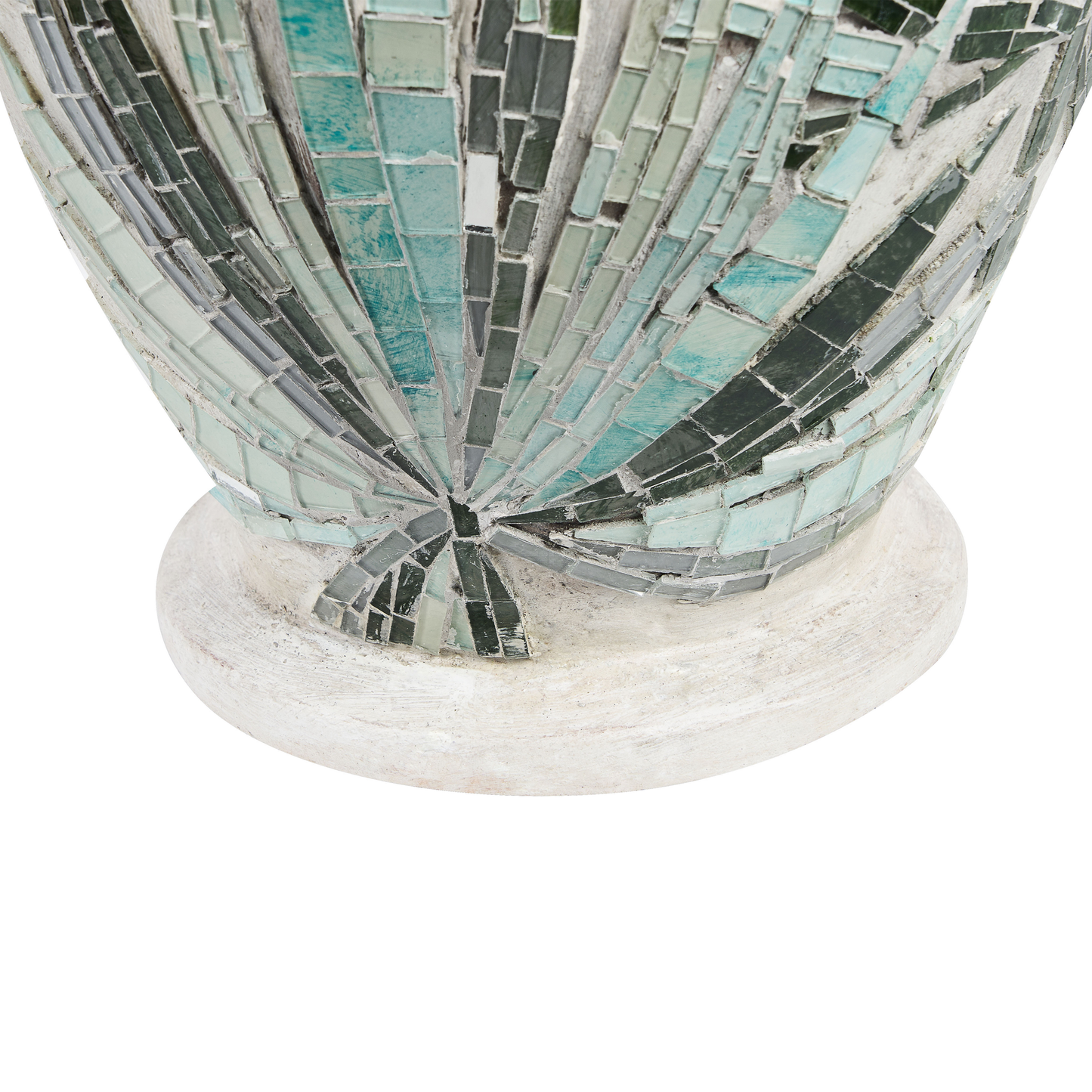 Decorative Vase Off White Terracotta Stoneware Mosaic Floor Vase For Dried Flowers