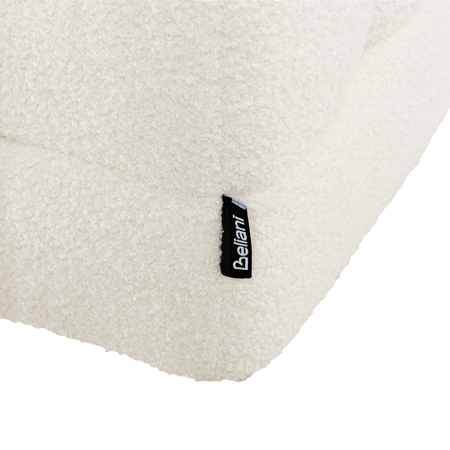 Home White Boucle Tufted Storage Ottoman Bench