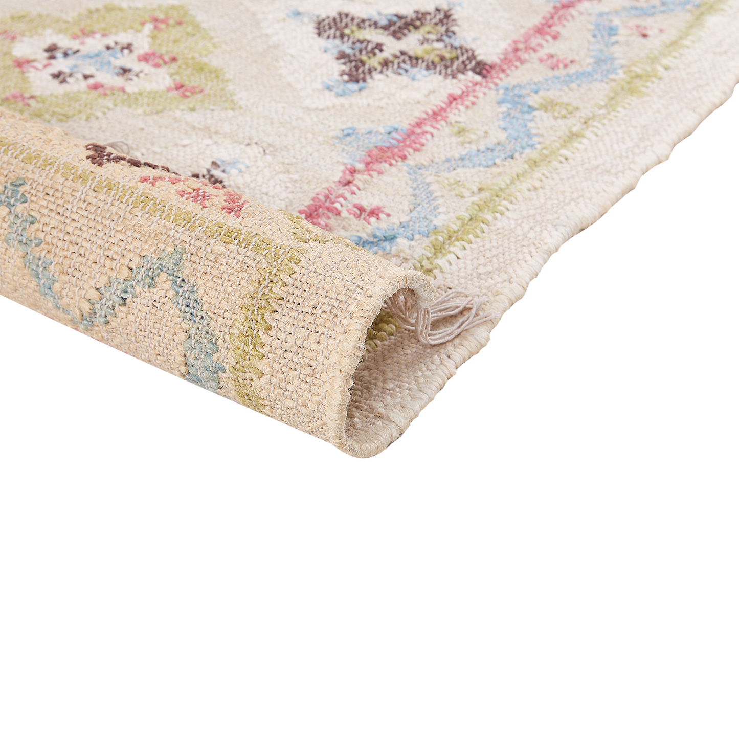 Handwoven Multicolour Jute Rug 140 x 200cm With Tassels