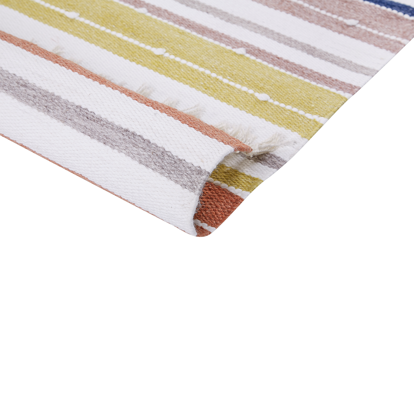 Multicolour Area Rug 80 x 150cm With Decorative Tassels Indoor Outdoor Versatile