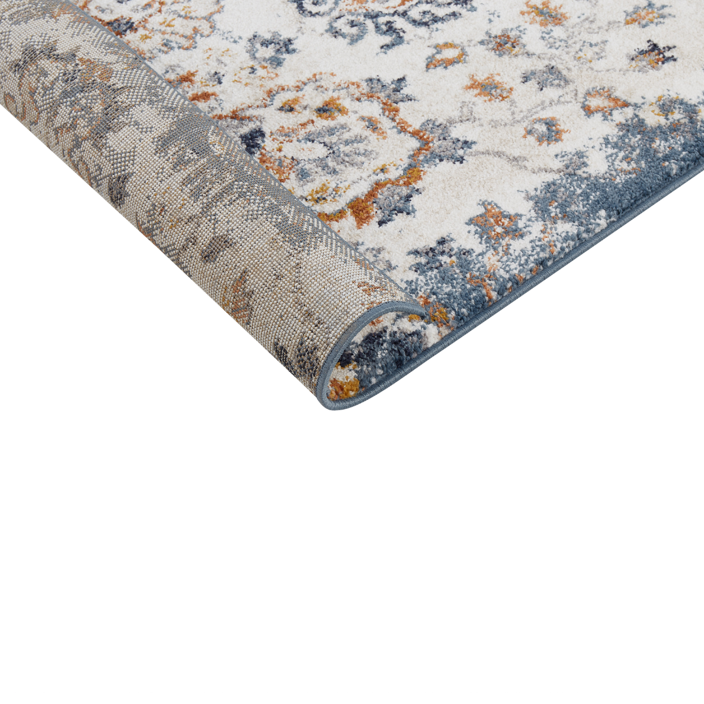 Multicolour Oriental Area Rug 80 x 150cm Jute Backing Vintage Traditional Living Room