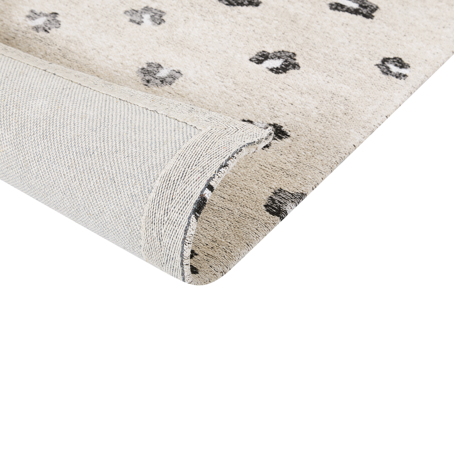 Cotton Rug Beige 160 x 230 Animal Motif Modern