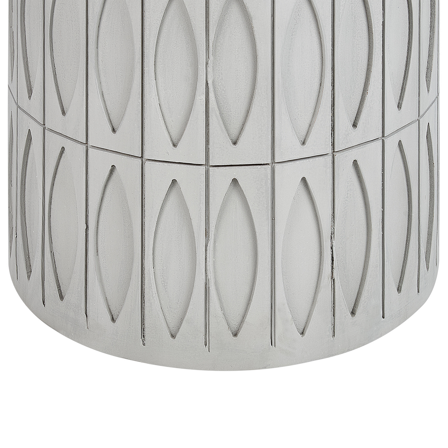 GreyCove Side Table 45 cm Grey MDF Painted Matte Finish Round Vintage Living Room
