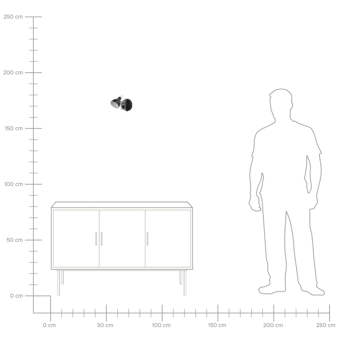 Set Of 2 Black Metal Wall Lamps With Adjustable Swing Arm