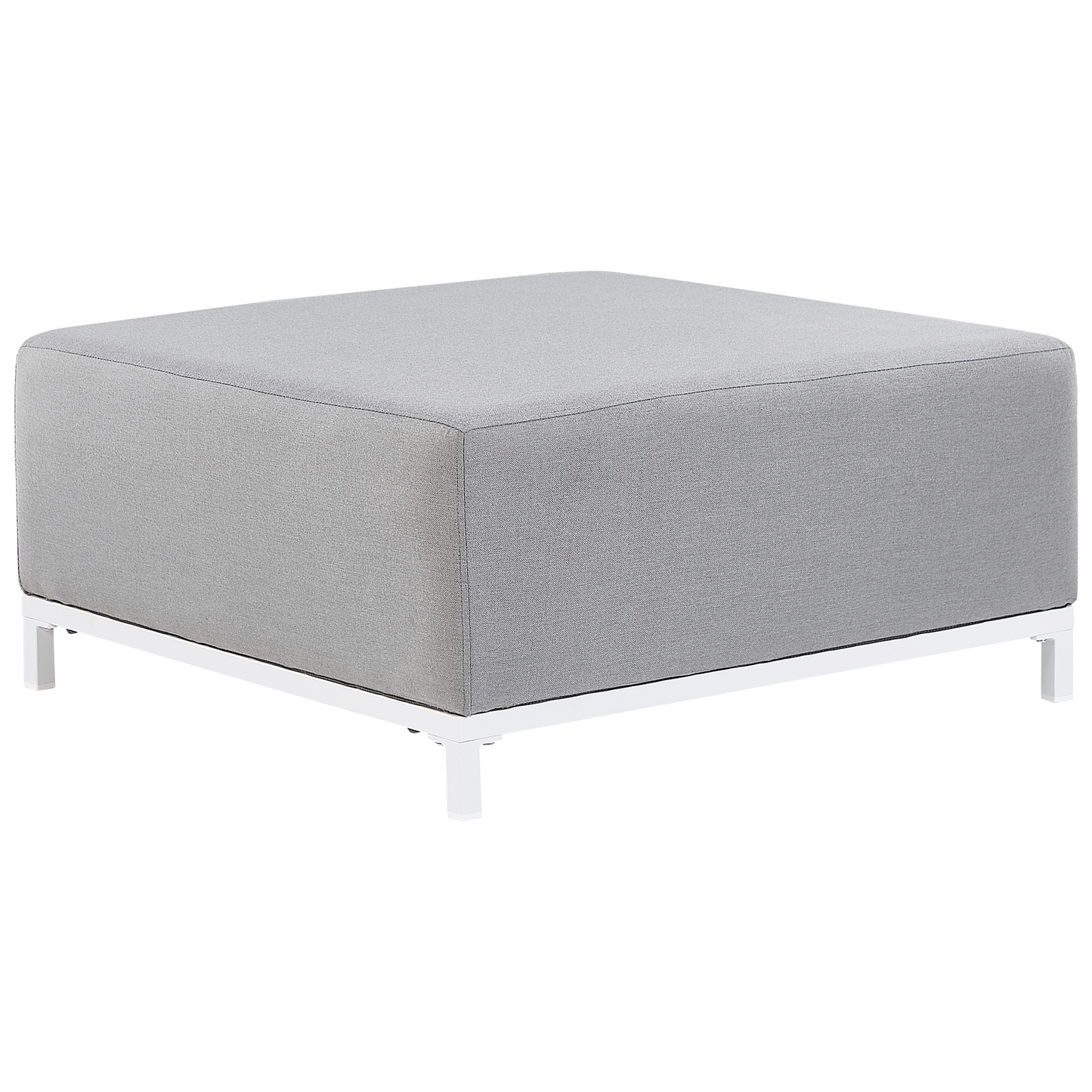 5 Seater Outdoor Sofa Set Light Grey Fabric Ottoman