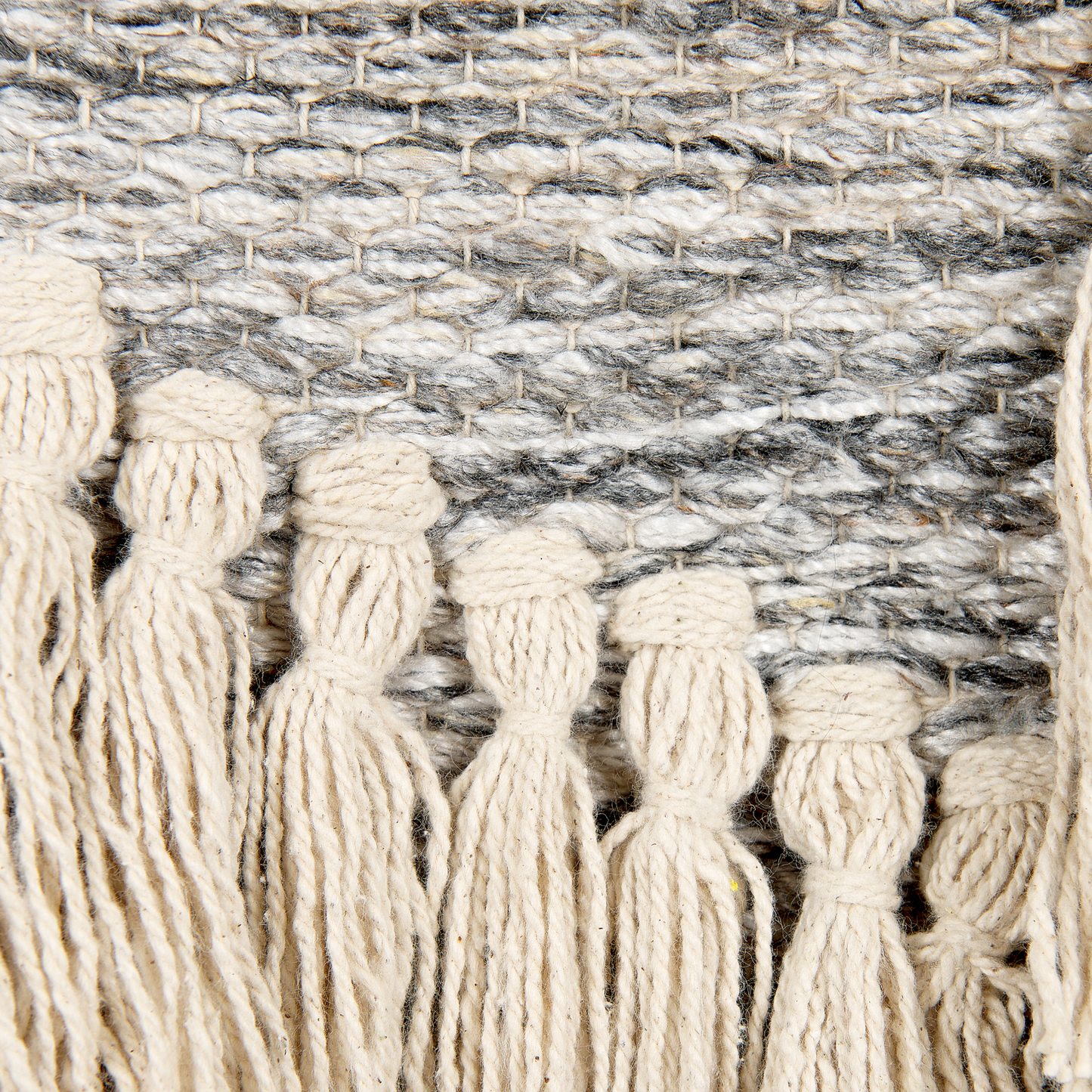 Beige Handwoven Cotton Wall Hanging Tassels