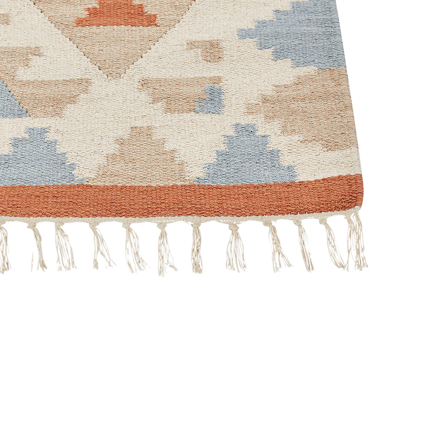 Kilim Reversible Multicolour Cotton Area Rug 80 x 150cm