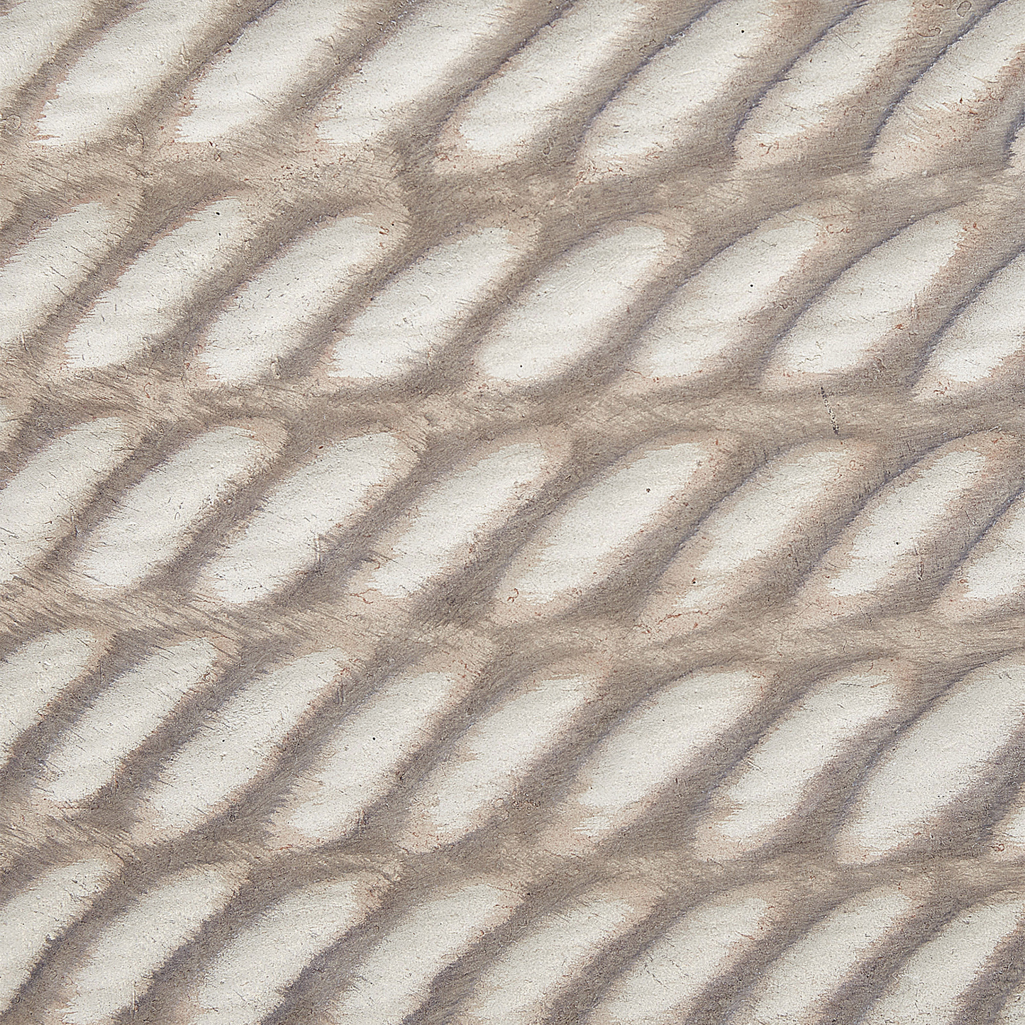 Fibre Clay Plant Pot 27cm Beige Taupe Embossed Pattern
