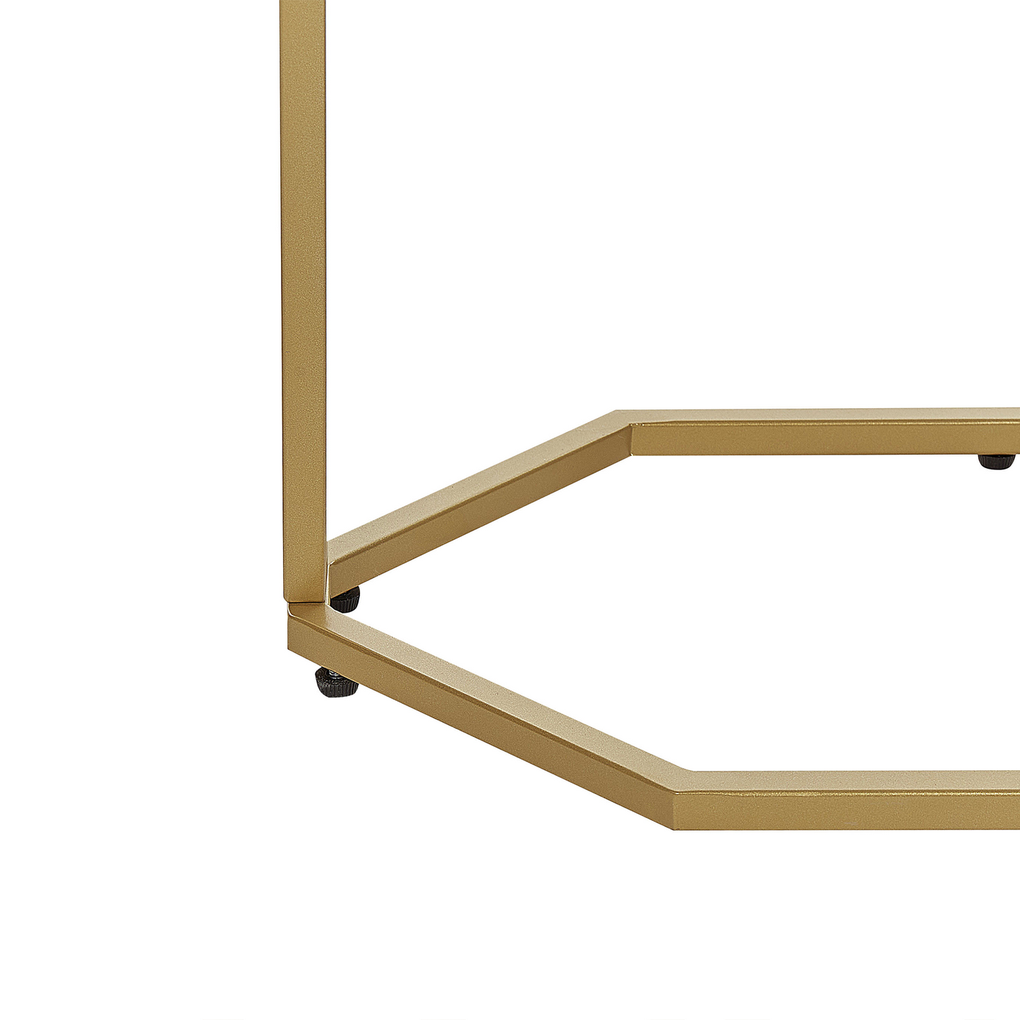 LuxeLine Console Table White Marble Effect With Gold Frame 100x30