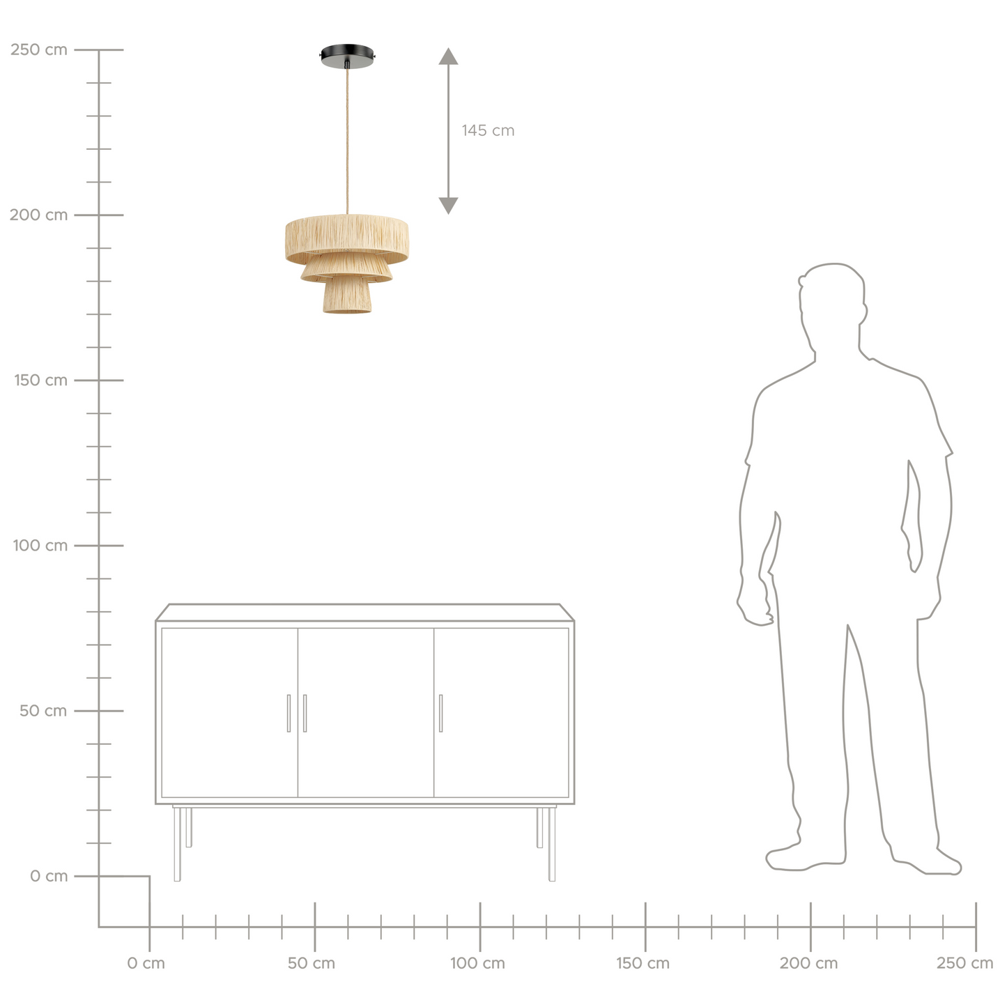 Japandi Pendant Lamp Natural Paper Shade Jute Cord