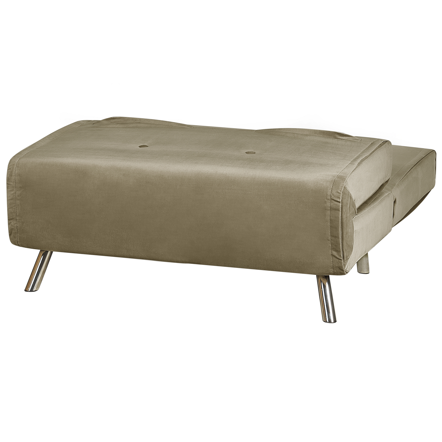 Olive Green Velvet Sofa Bed Single Sleeper Fold Out