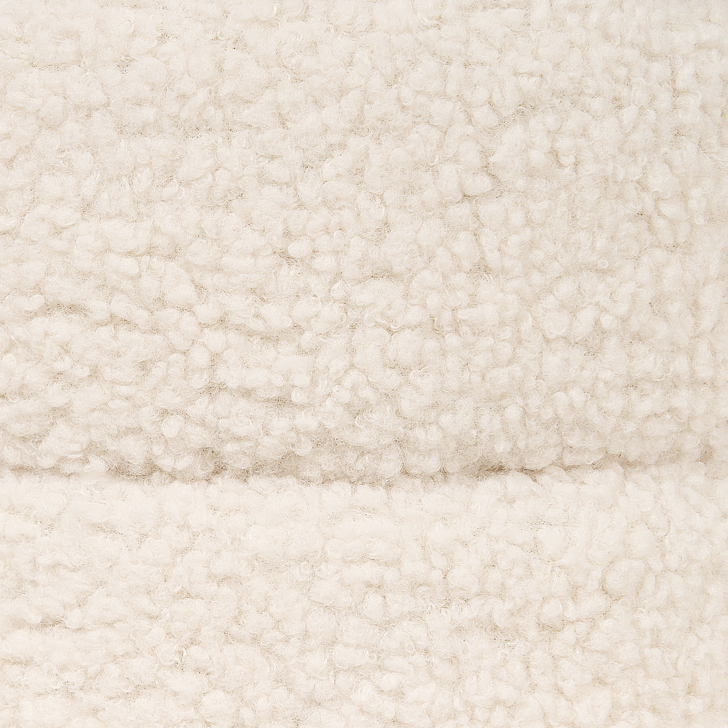 Teddy Boucle Pouffe White Footstool With Storage