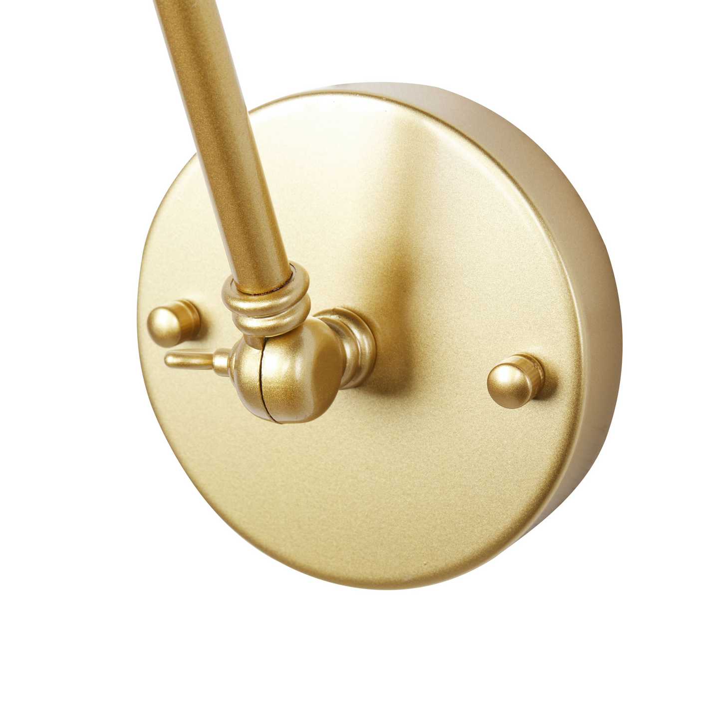 Set Of 2 Gold Metal Wall Lamps With Adjustable Arm