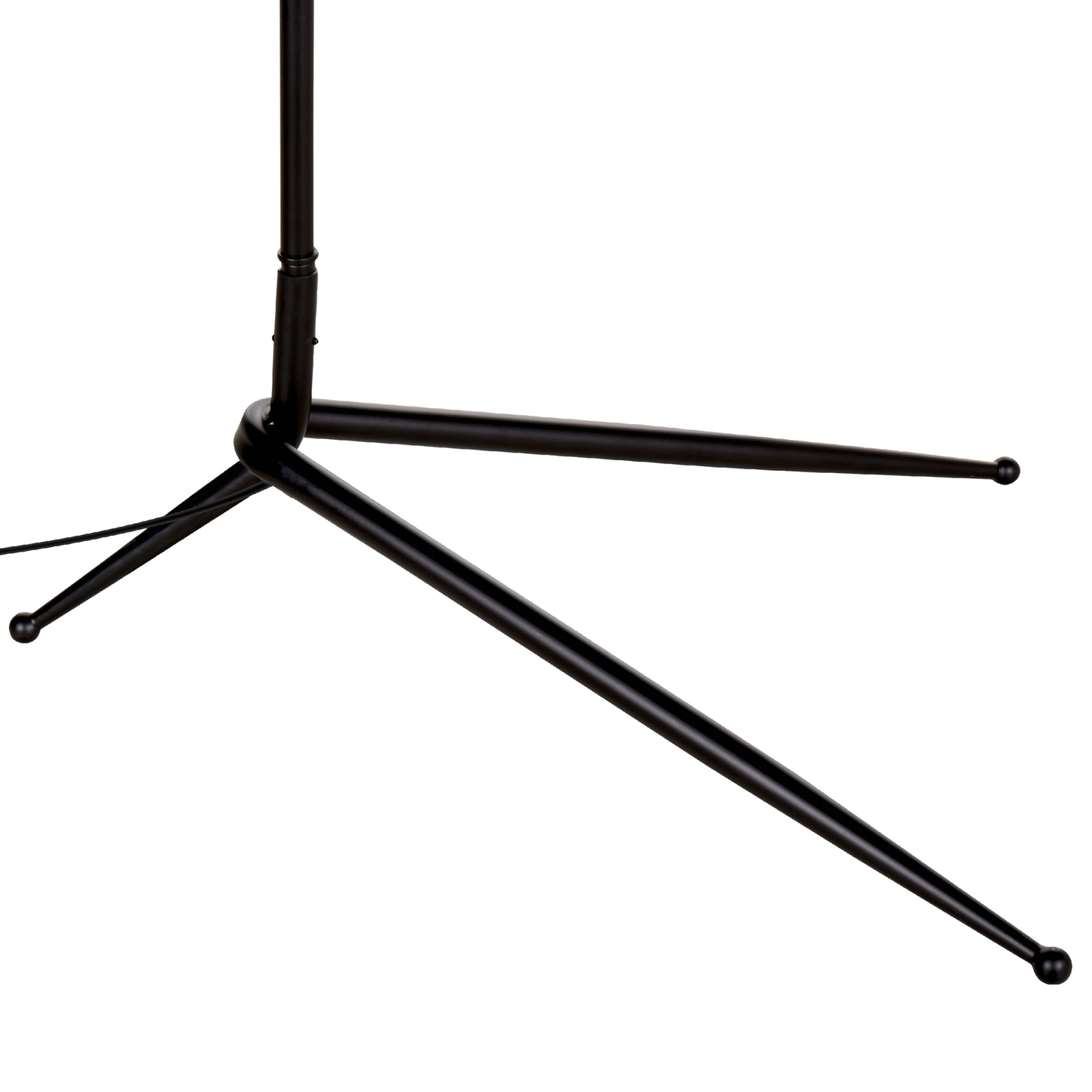 Floor Lamp Rattan 148cm Adjustable Shade Black Metal Leg