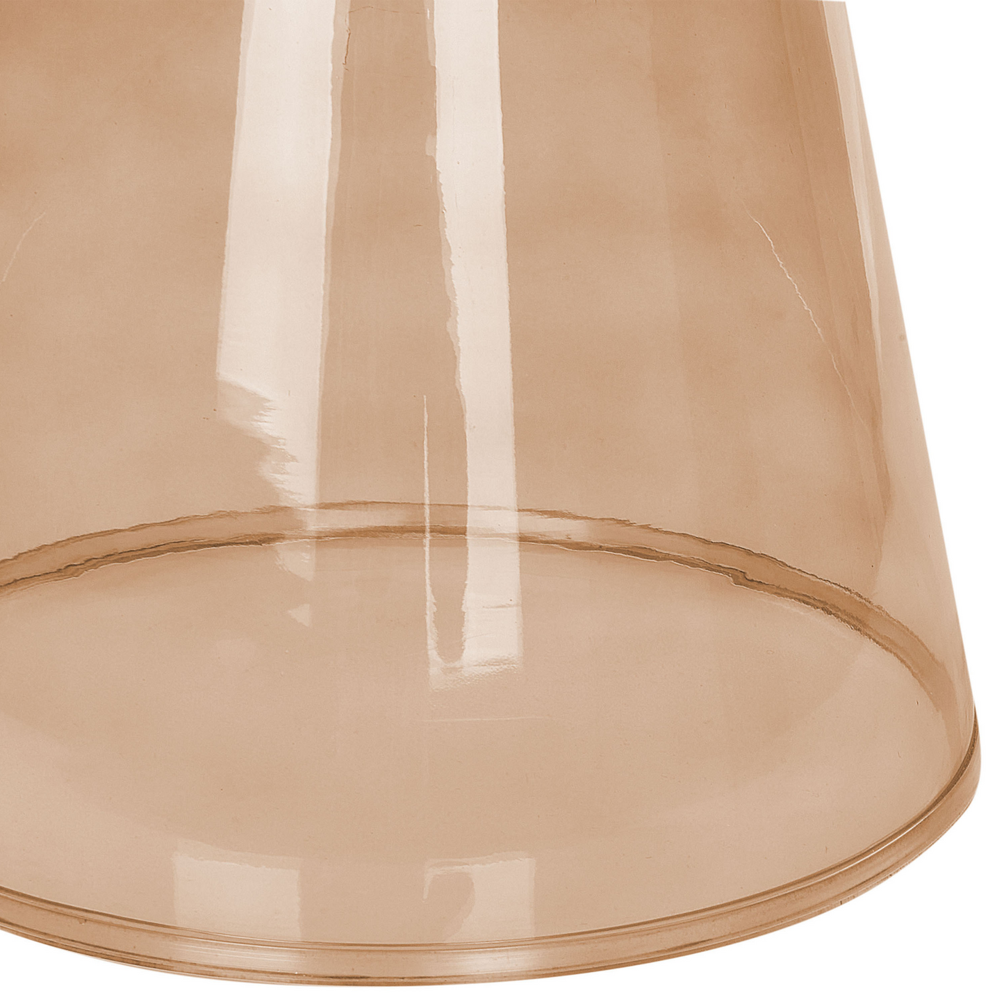 Transparent Golden Brown Glass Side End Table 37 x 37 x 43cm Oval Designer Shape Living Room Modern