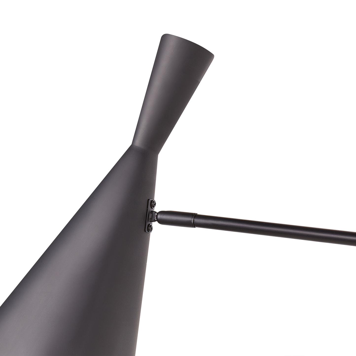 Luma Wall Lamp Black Steel 1 Light Adjustable Arm Cone Shade