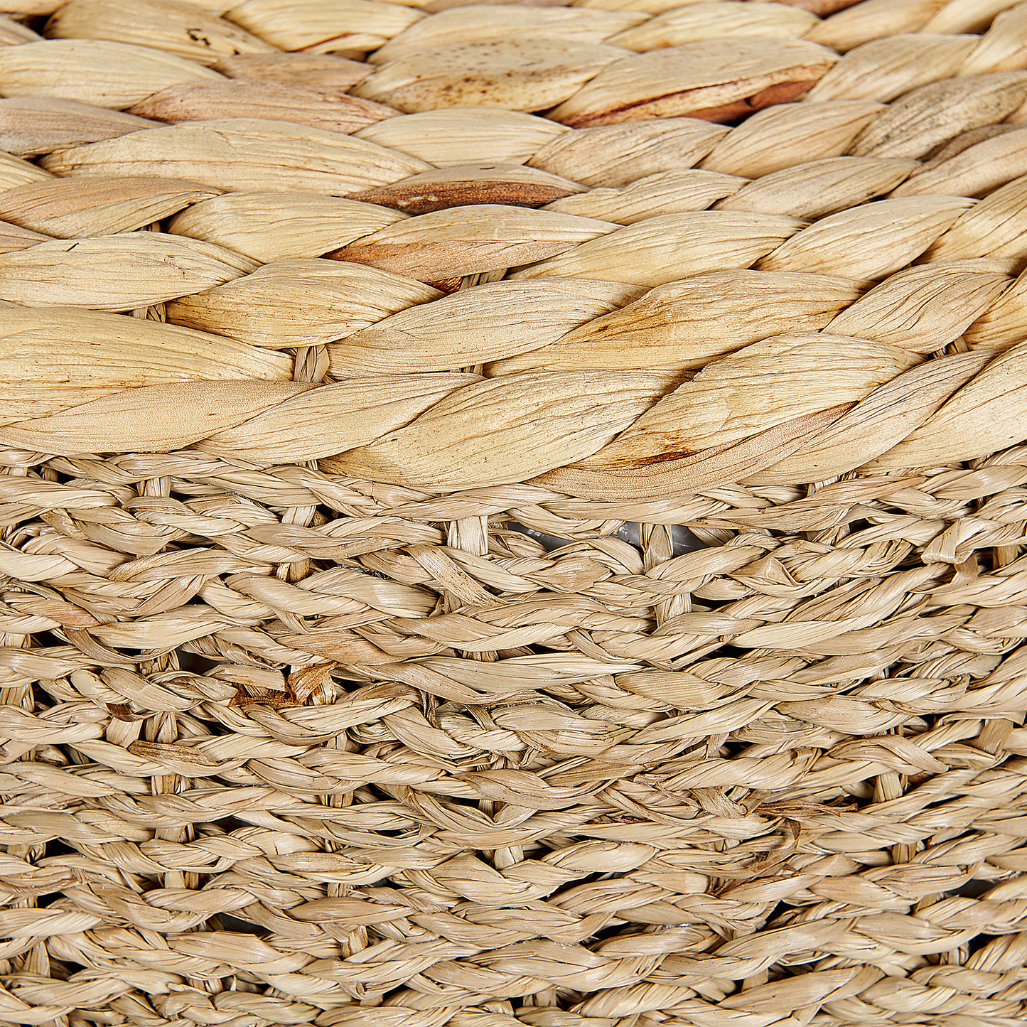 Pouf Light Natural Seagrass Water Hyacinth 50cm Ottoman
