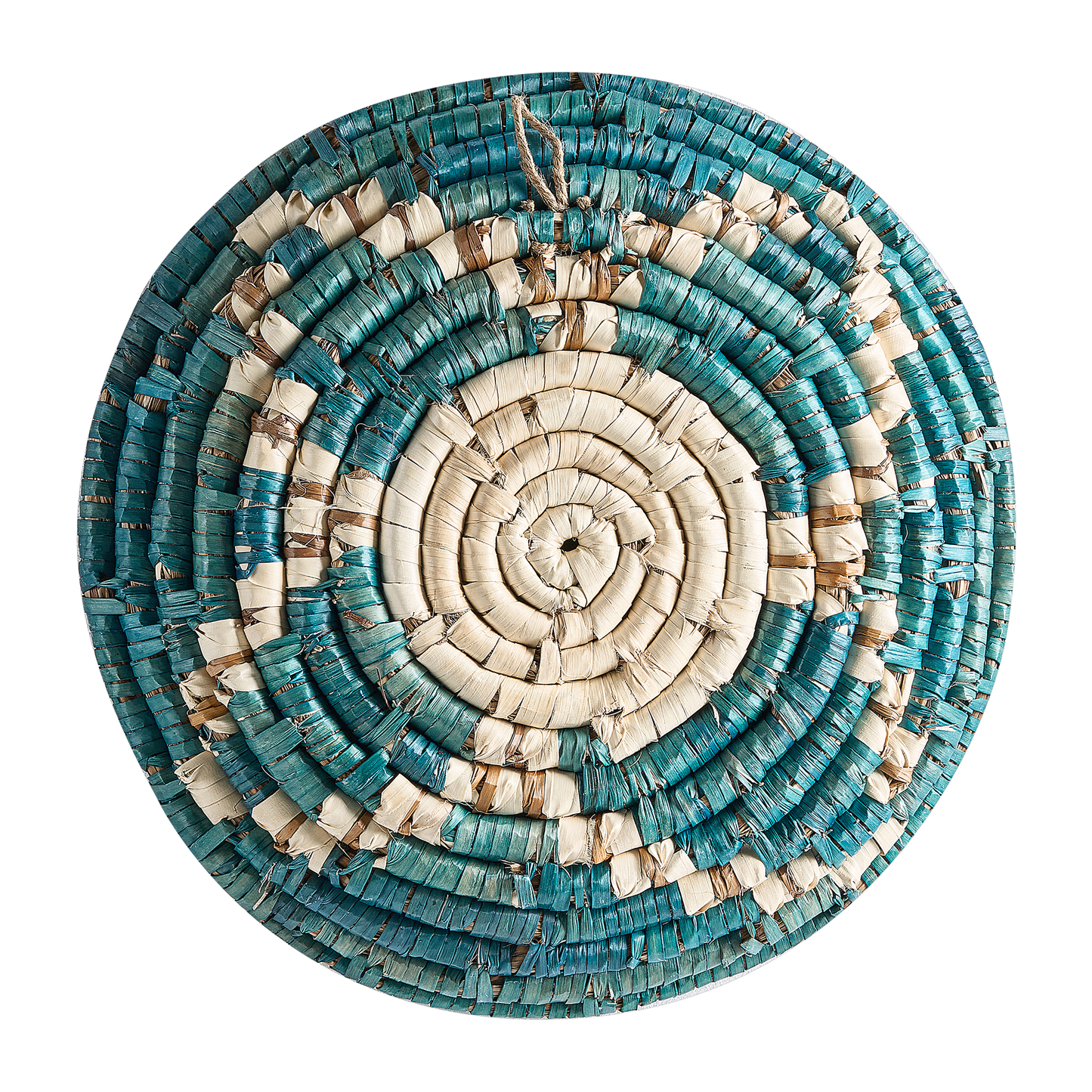 Set Of 6 Multicolour Seagrass Wall Hanging Plates And Baskets Handmade African Style