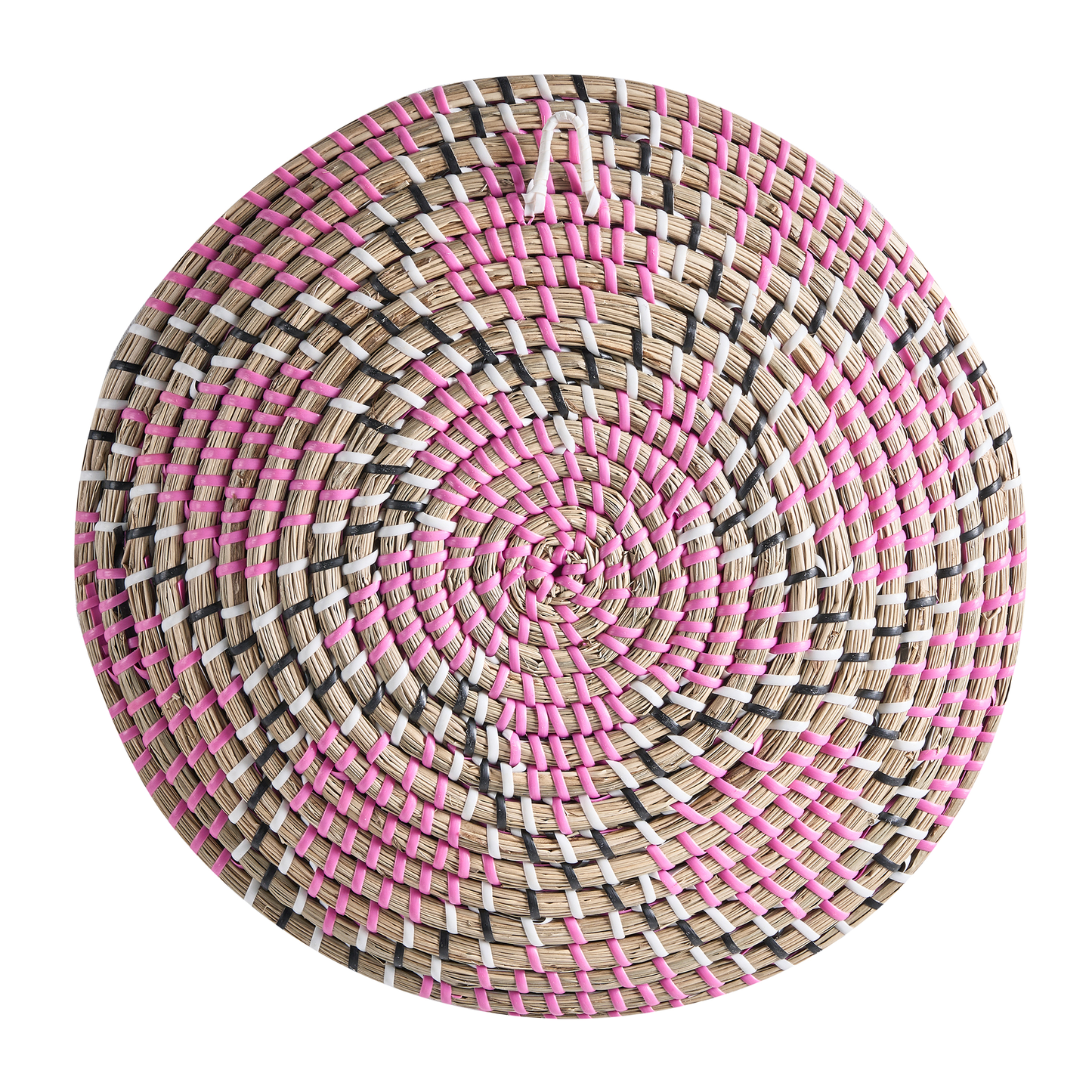 Boho Multicolour African Seagrass Wall Plates Set Of 6