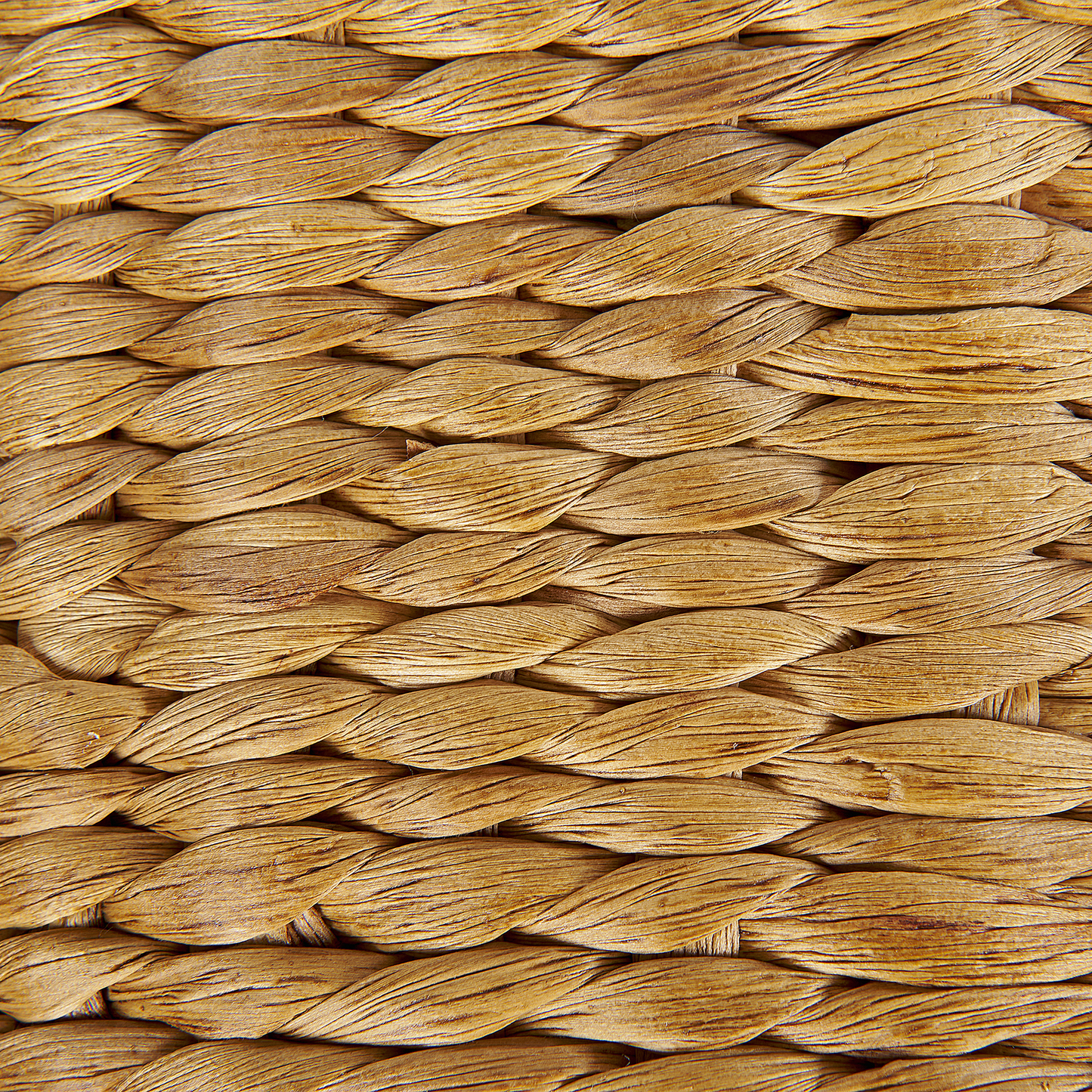 Pouf Natural Light Brown Water Hyacinth 40cm Foam Filled