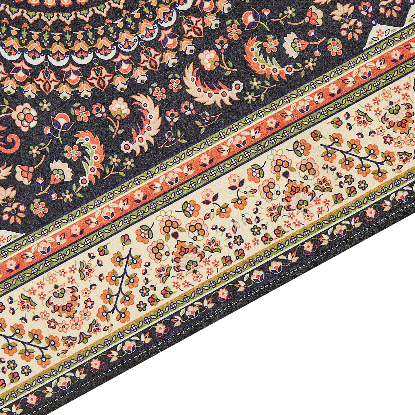 Oriental Runner Rug Multicolour Polyester 80 x 240cm Anti Slip Vintage Modern Hallway