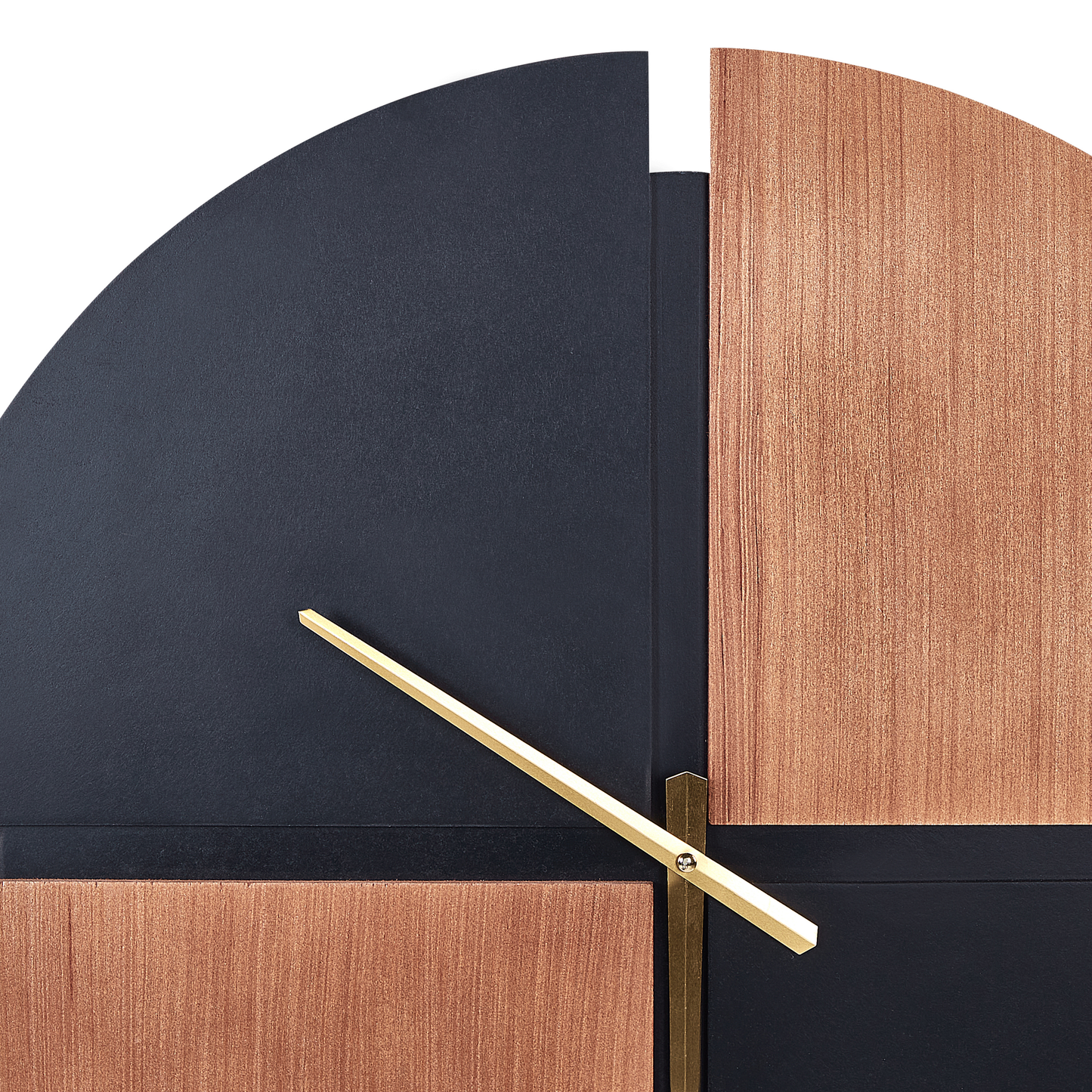 Everwood Wall Clock 60 cm Light Brown And Black MDF Frame Round Classic Painted Finish