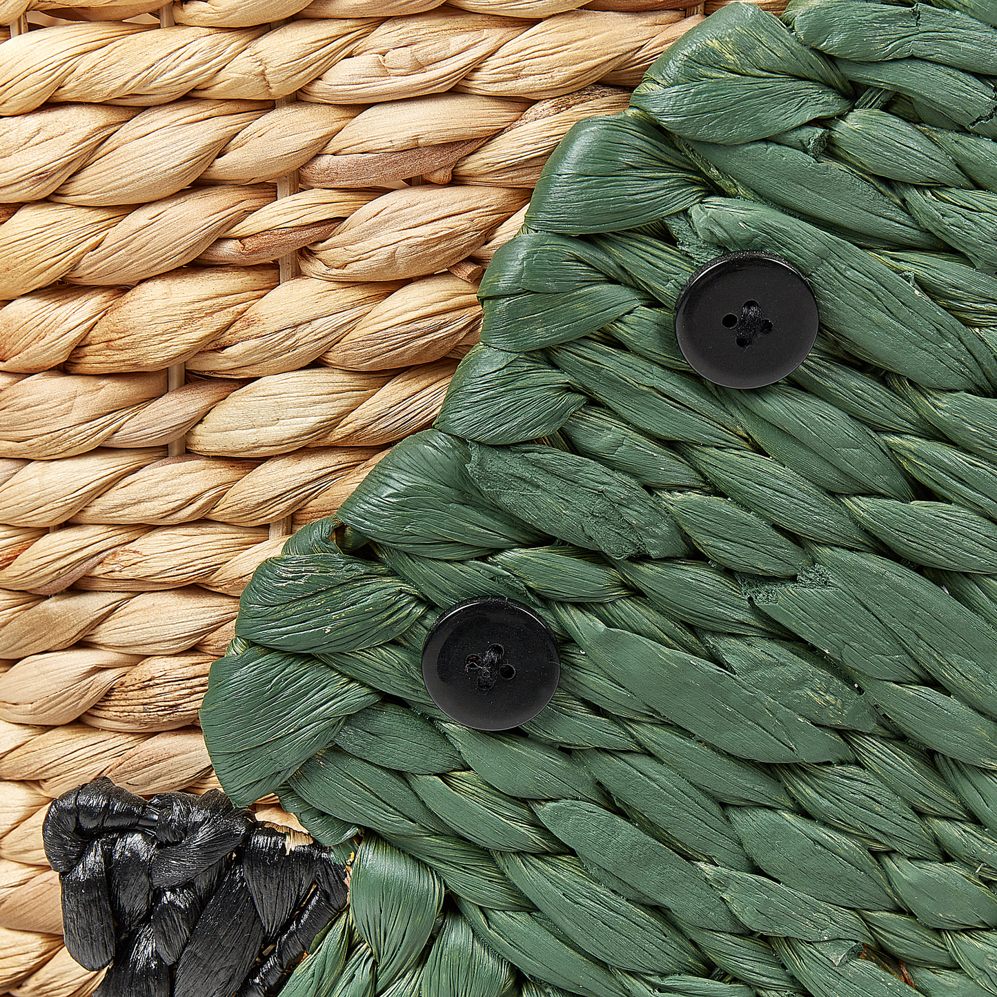 Wicker Crocodile Toy Basket Natural Water Hyacinth