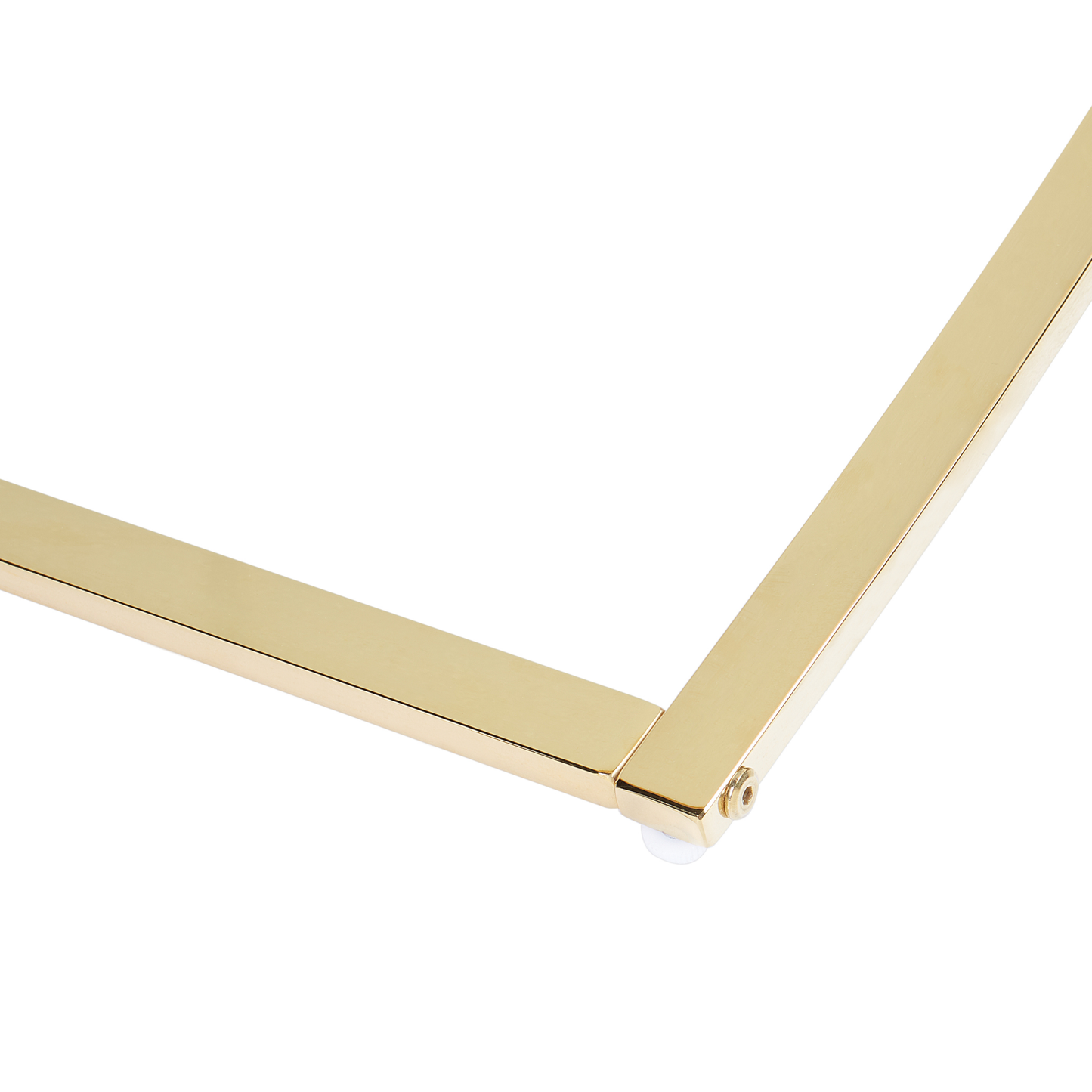 Glass Top Coffee Table Gold X Framed 70 x 70cm