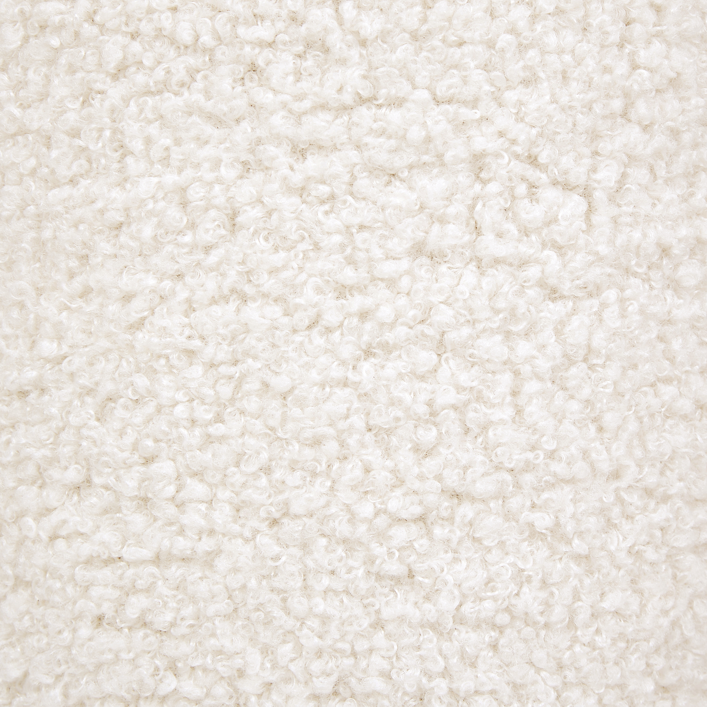 Maisonique Off White Boucle Pouffe Round 60cm Footstool