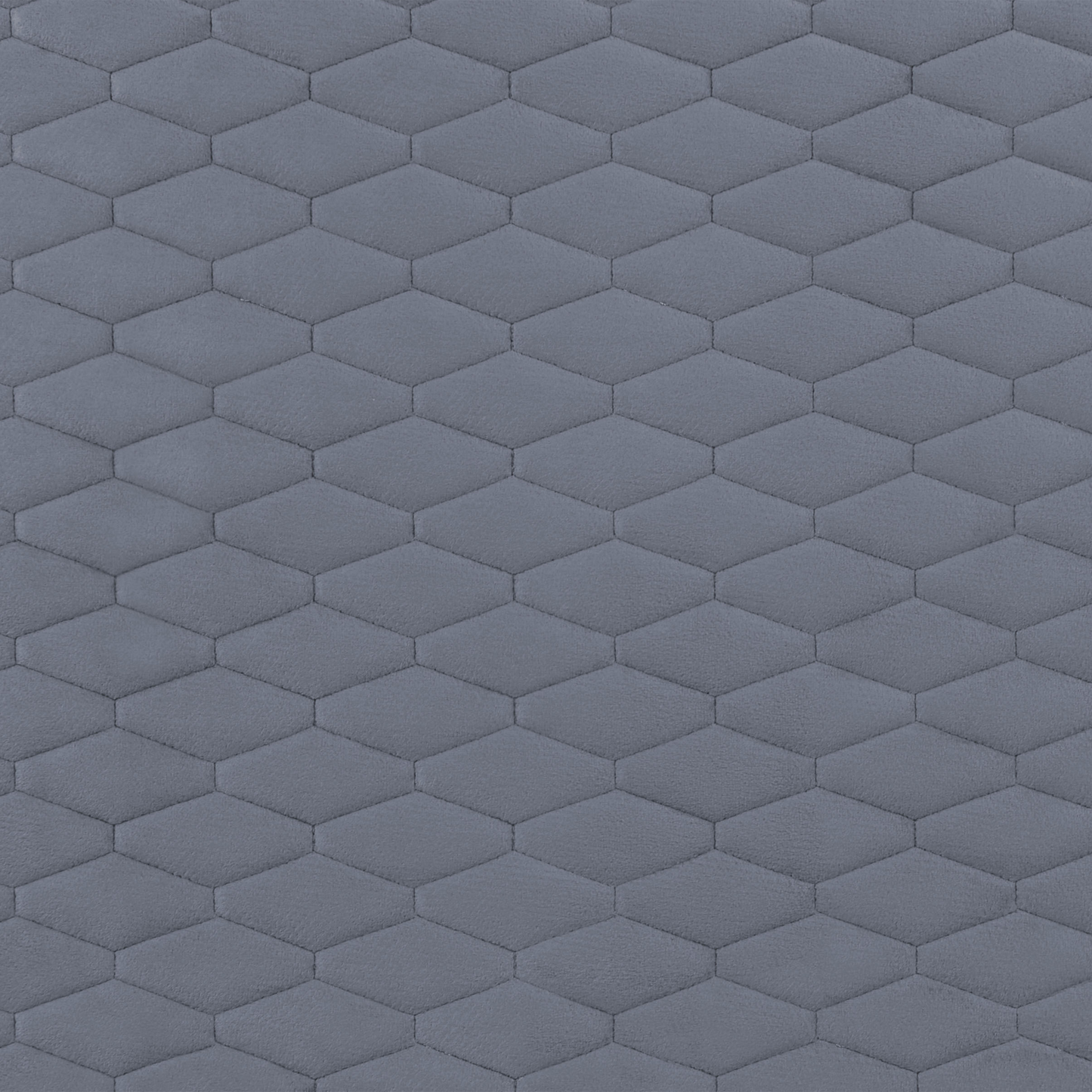 EU Single Bed 3ft Grey Velvet Headboard Honeycomb Quilted